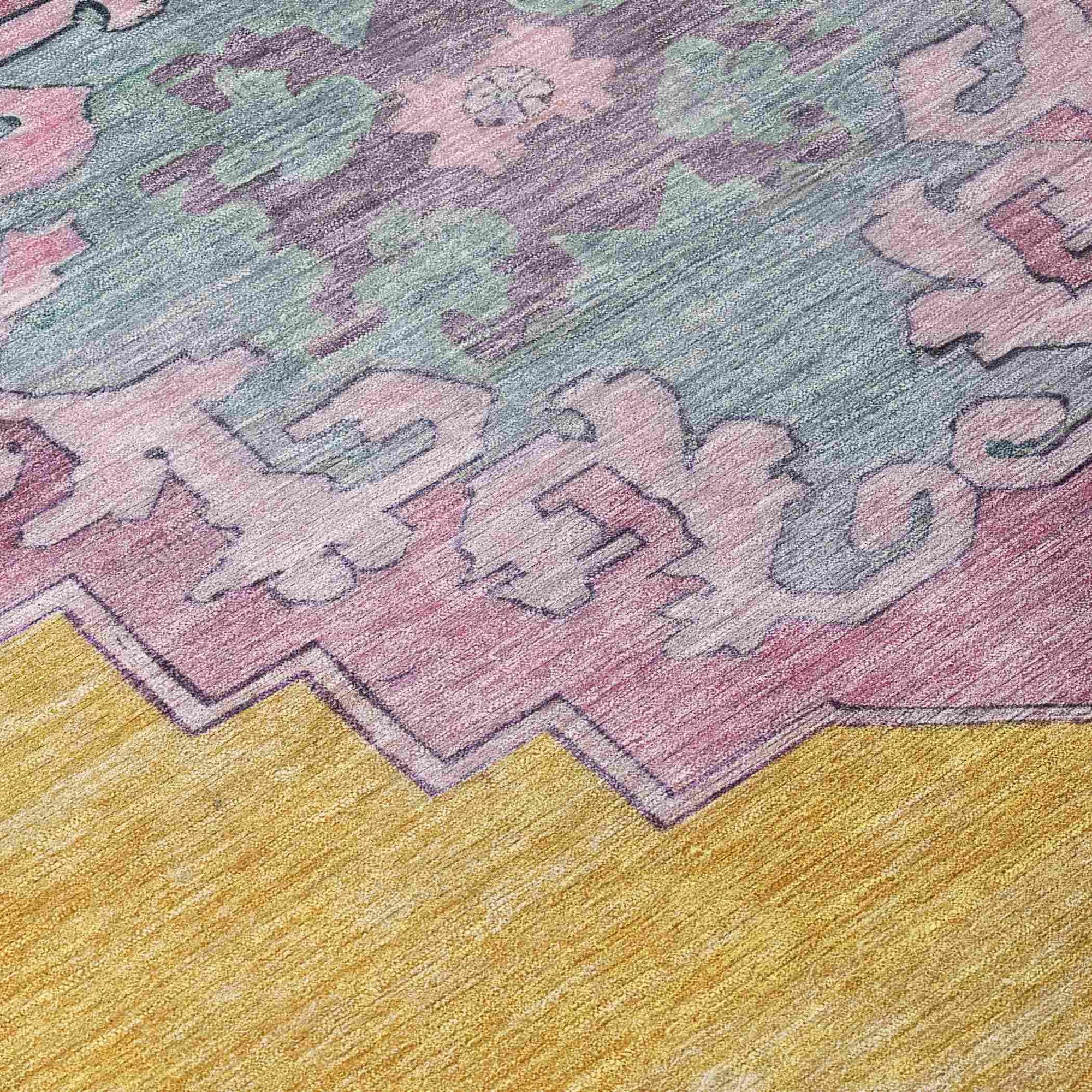Addison Rugs Haelion Gold Washable Indoor-Outdoor Rug
