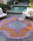 Addison Rugs Haelion Orange Washable Indoor-Outdoor Rug