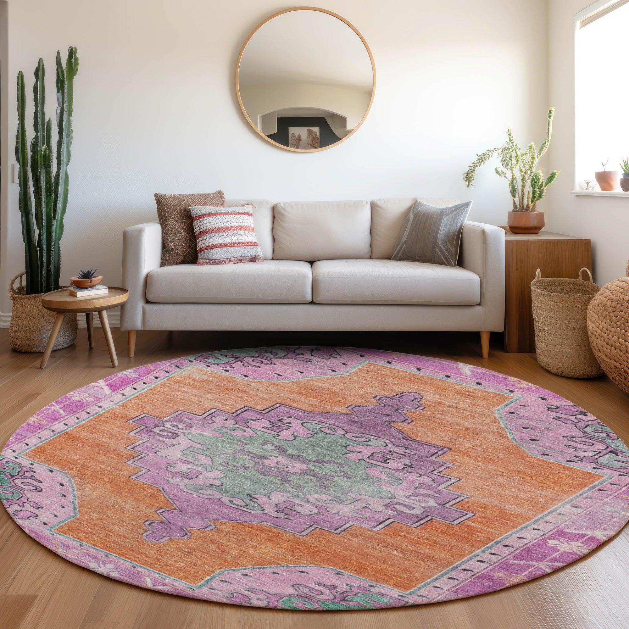 Addison Rugs Haelion Orange Washable Indoor-Outdoor Rug