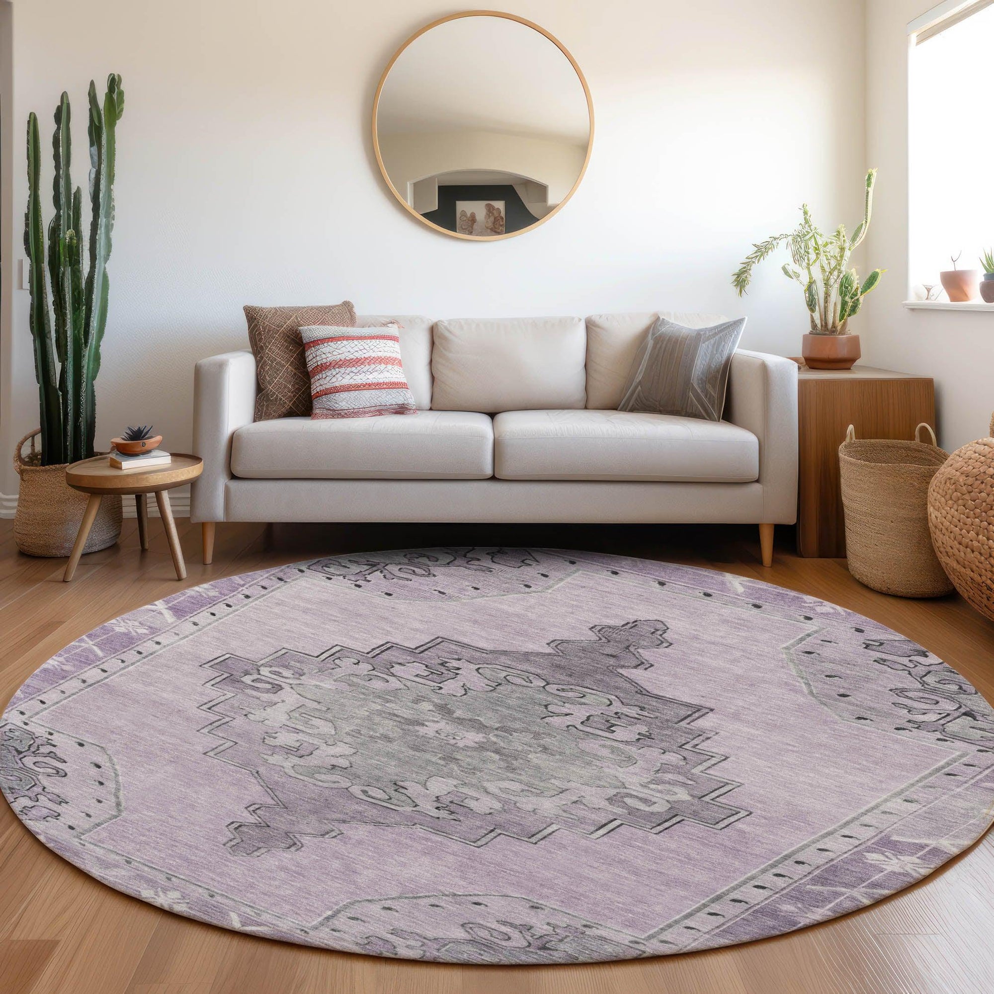 Addison Rugs Haelion Plum Washable Indoor-Outdoor Rug