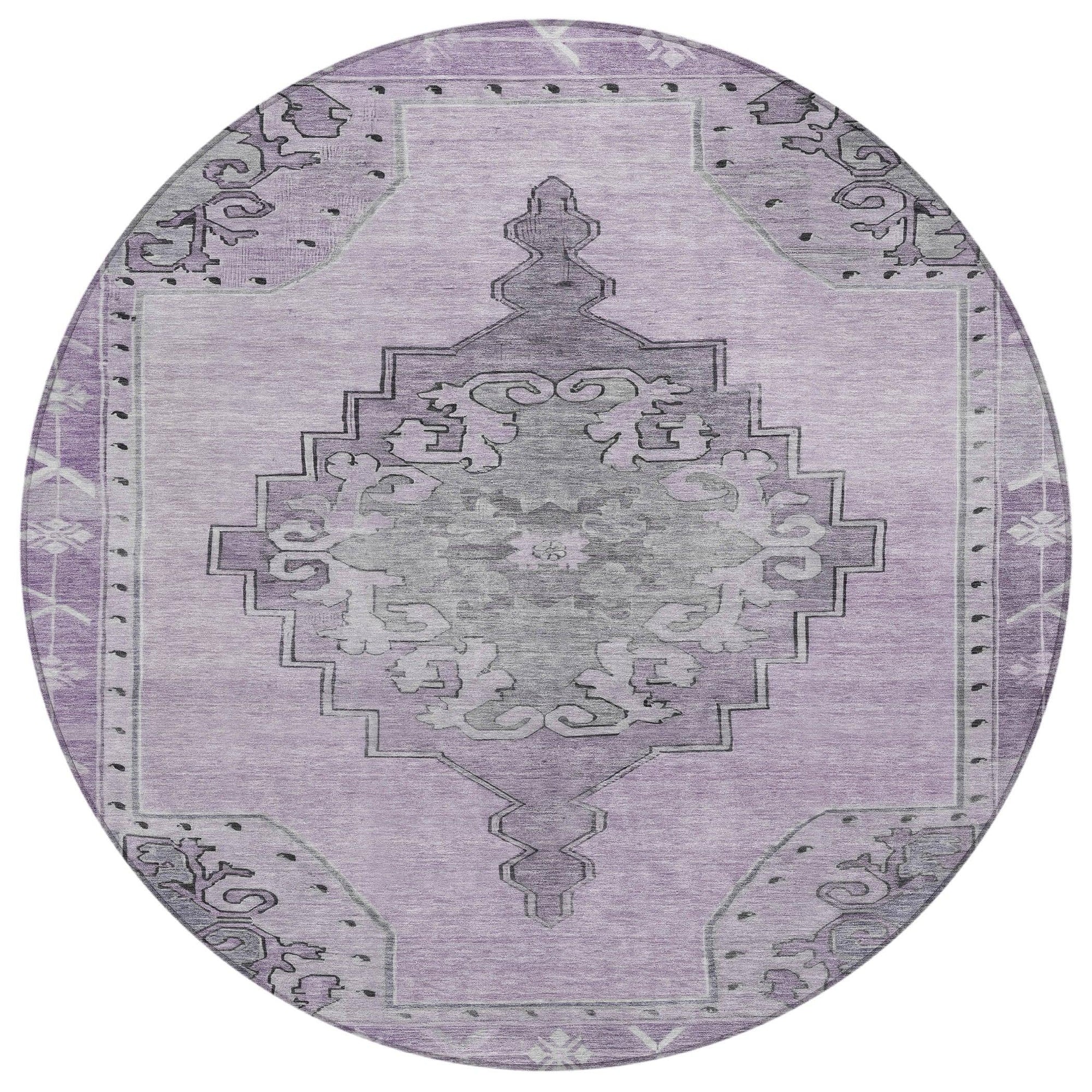 Addison Rugs Haelion Plum Washable Indoor-Outdoor Rug