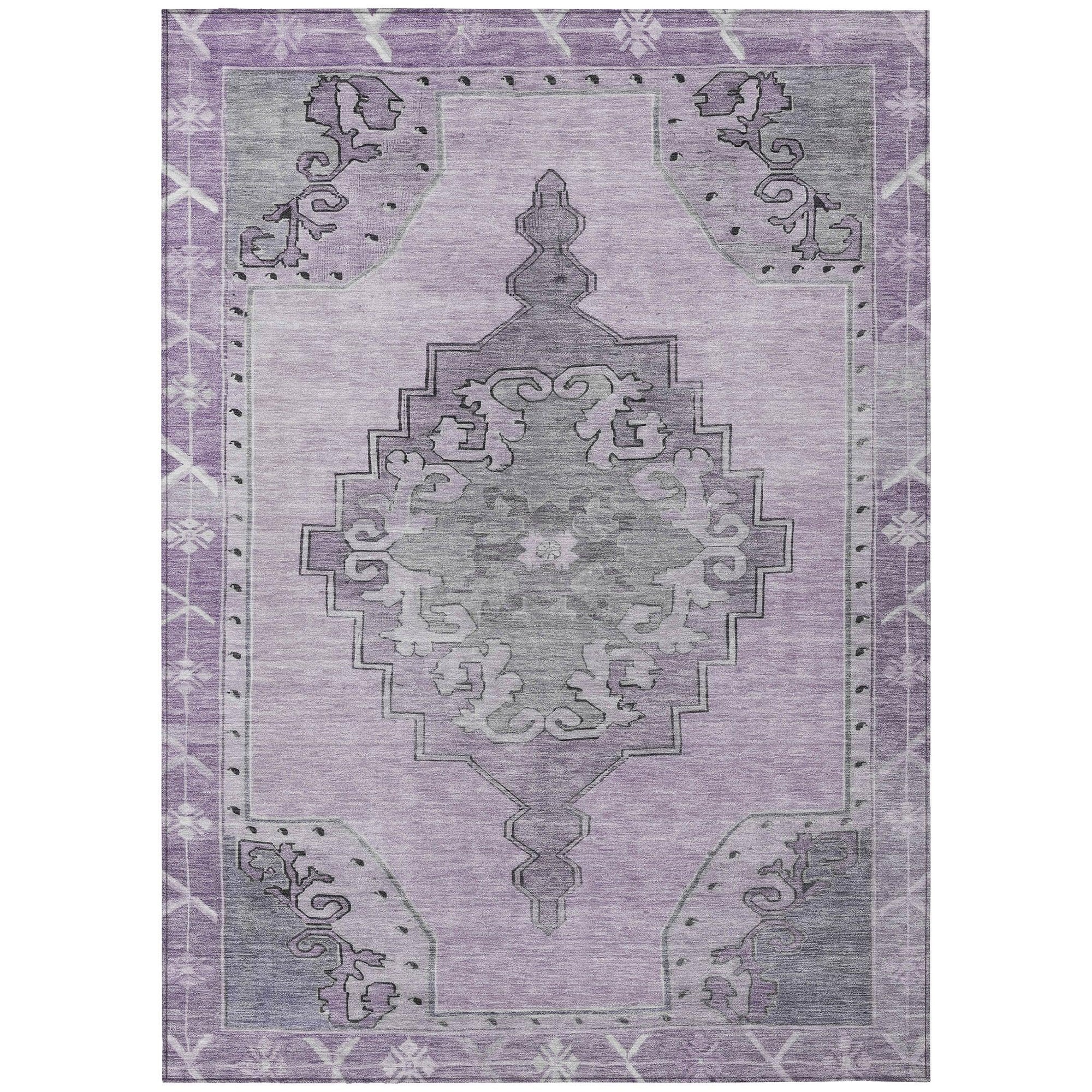 Addison Rugs Haelion Plum Washable Indoor-Outdoor Rug