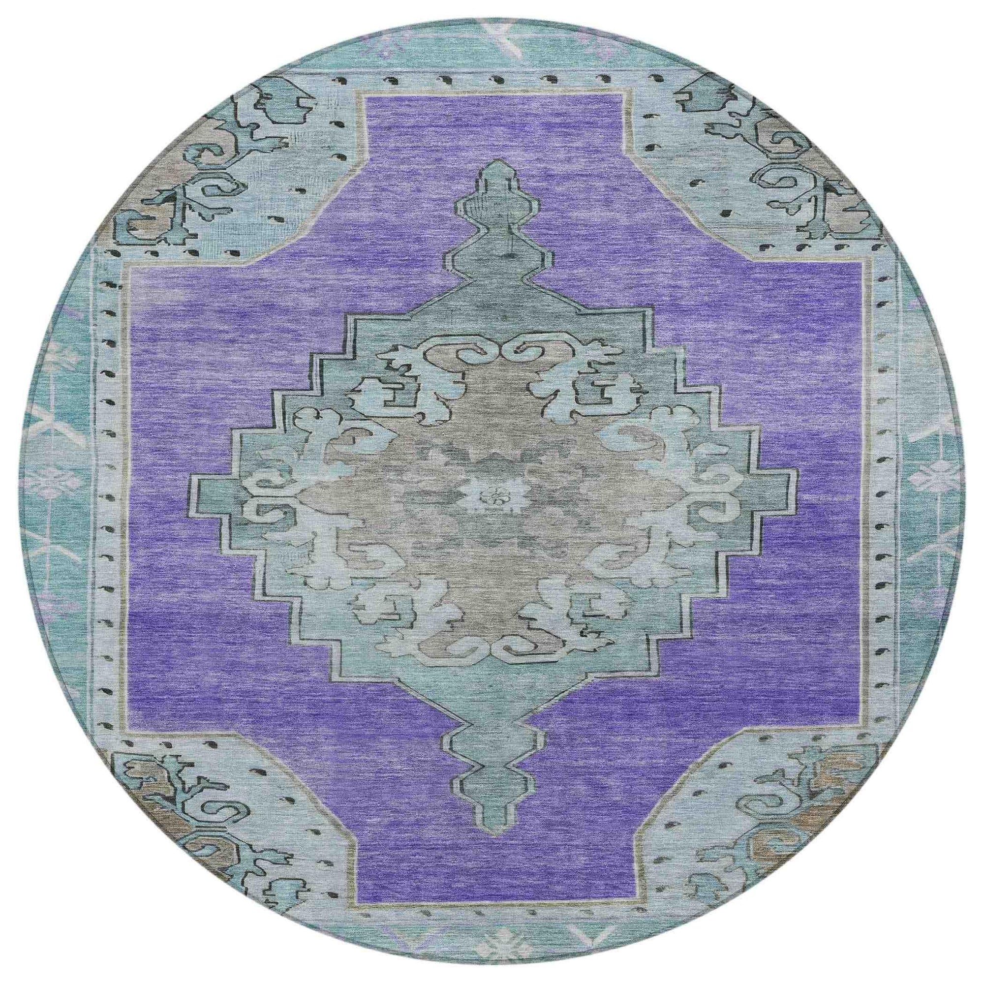 Addison Rugs Haelion Purple Washable Indoor-Outdoor Rug