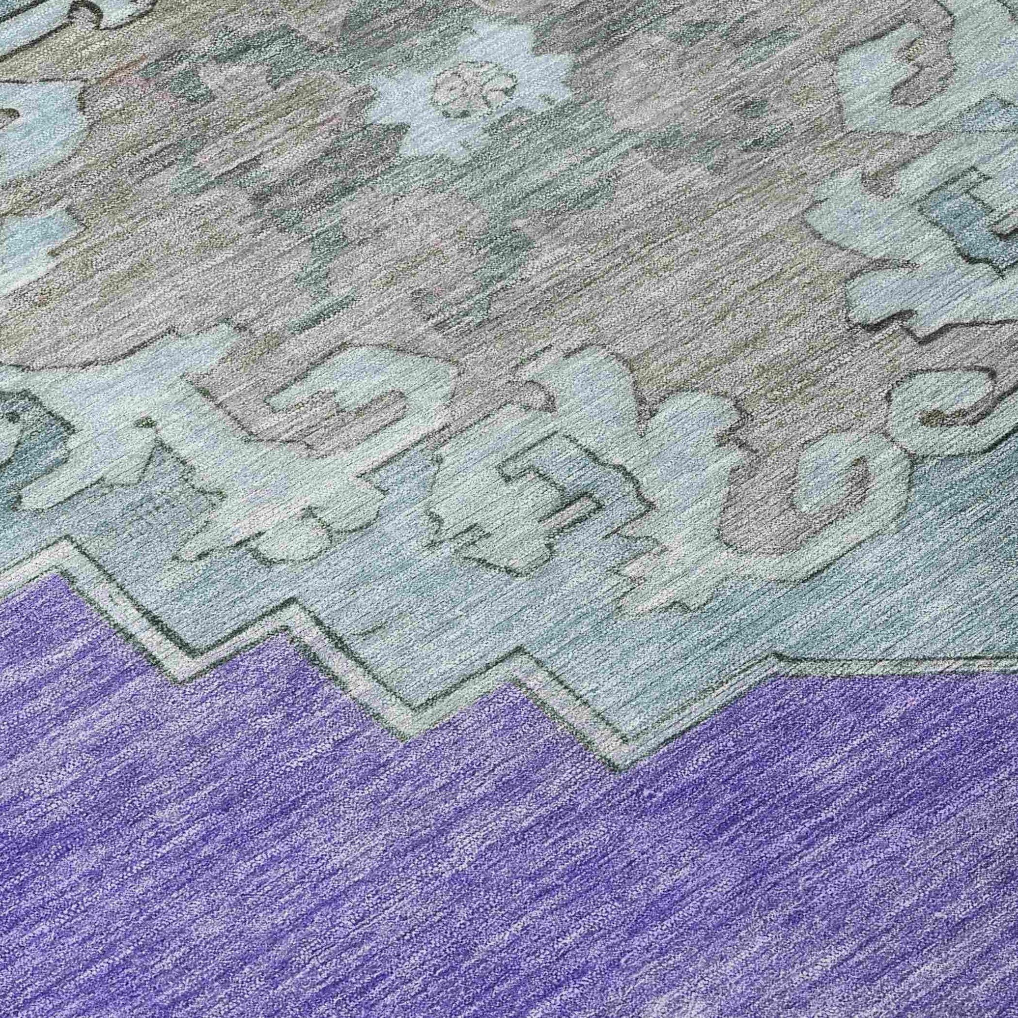Addison Rugs Haelion Purple Washable Indoor-Outdoor Rug