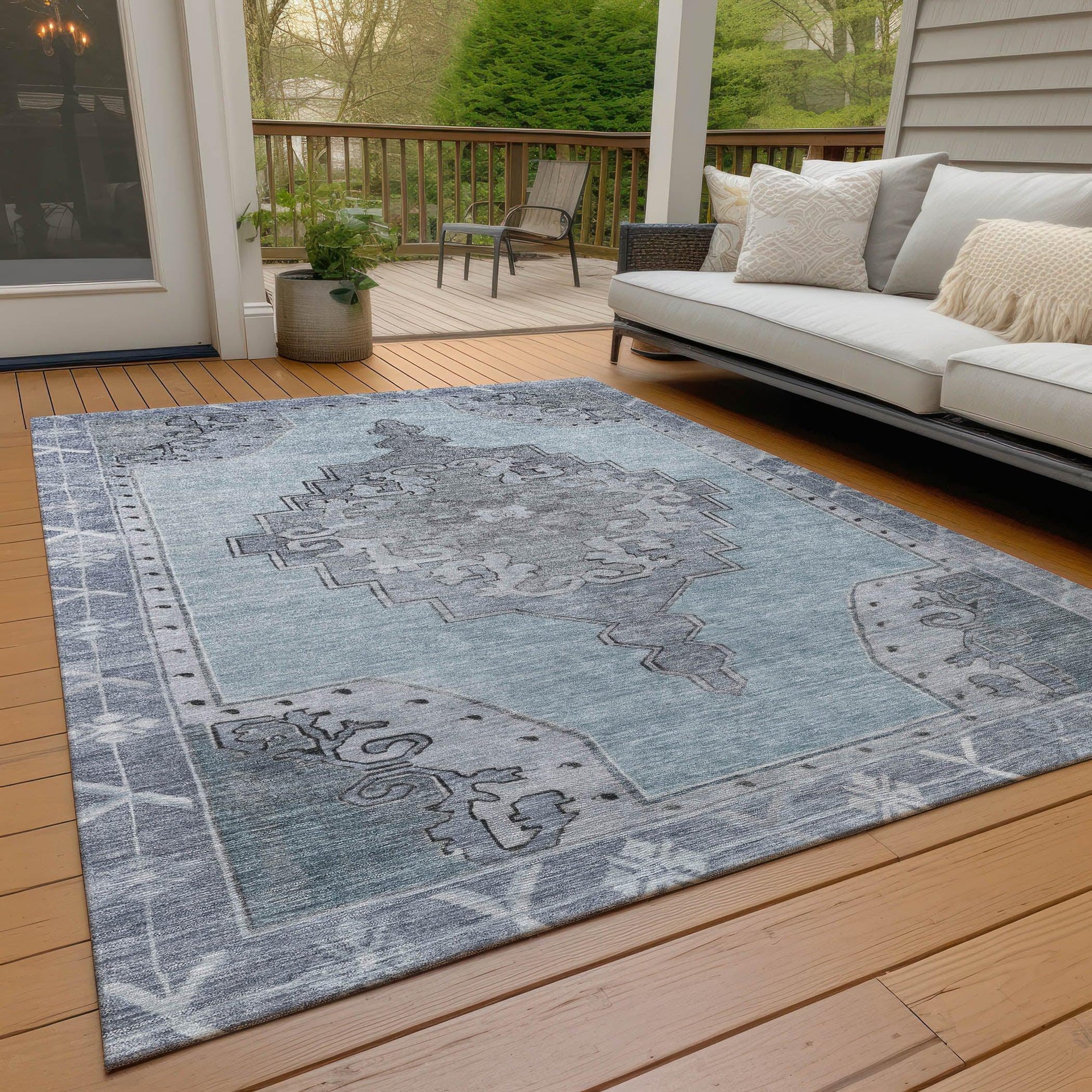 Addison Rugs Haelion Sky Washable Indoor-Outdoor Rug