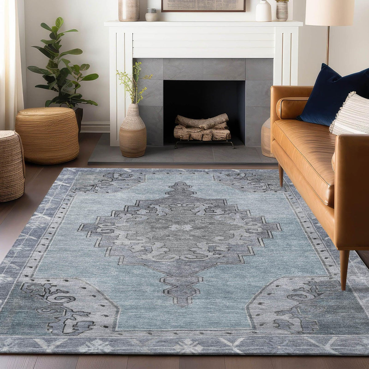 Addison Rugs Haelion Sky Washable Indoor-Outdoor Rug