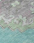 Addison Rugs Haelion Teal Washable Indoor-Outdoor Rug