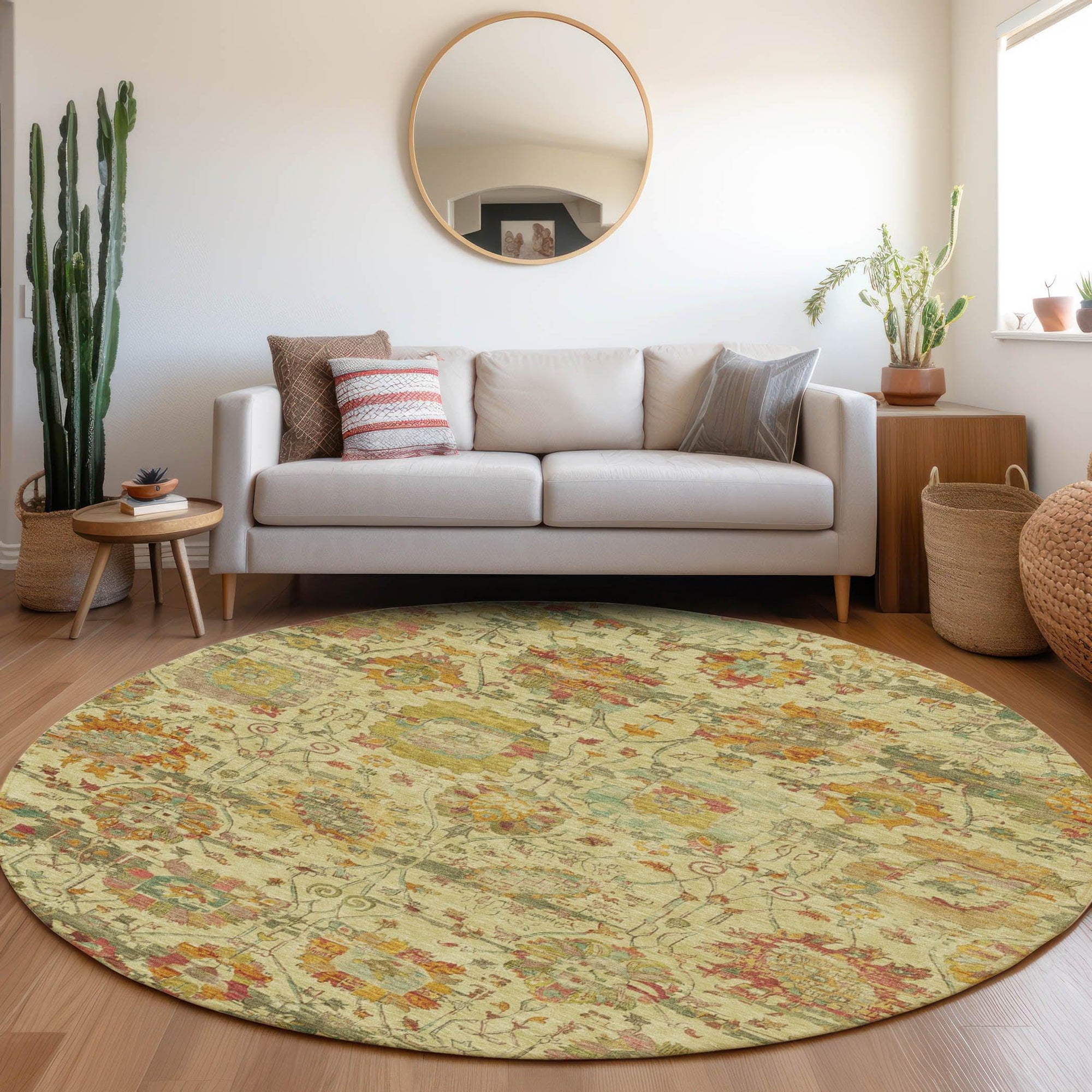 Addison Rugs Haelira Gold Washable Indoor-Outdoor Rug