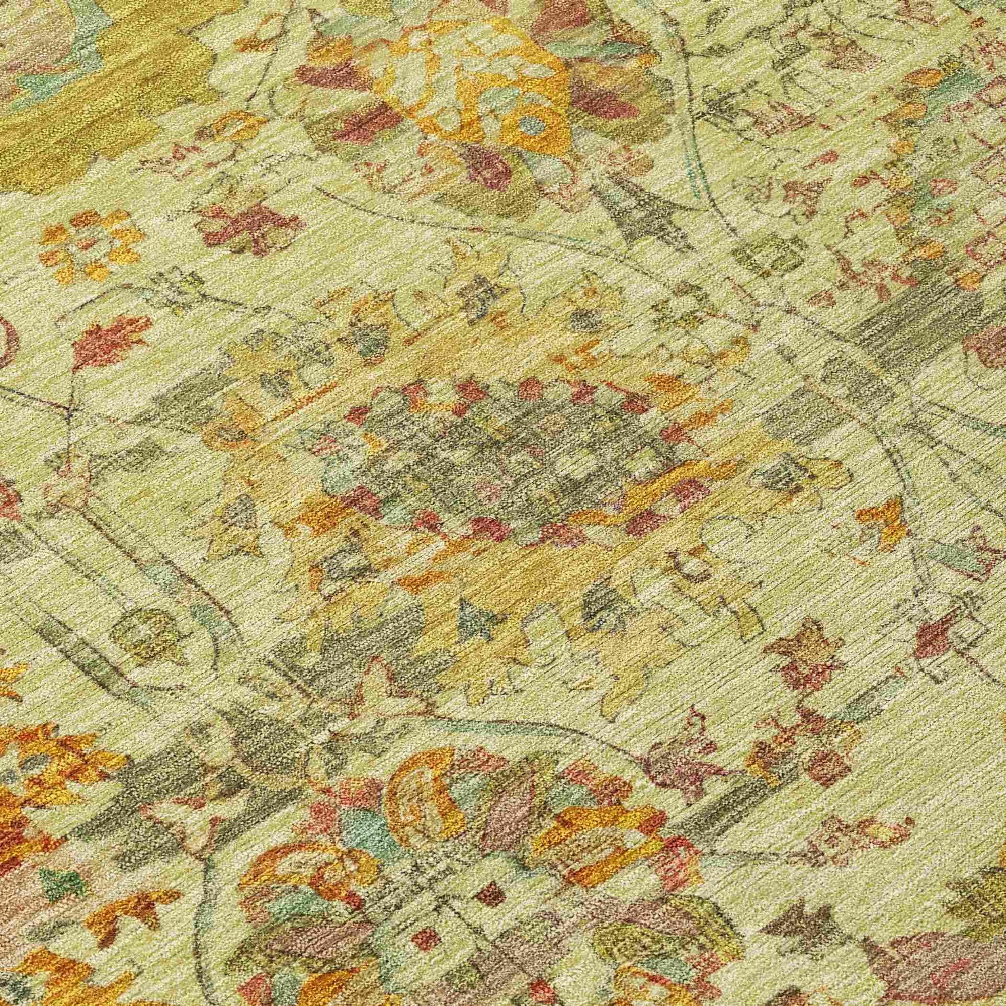 Addison Rugs Haelira Gold Washable Indoor-Outdoor Rug