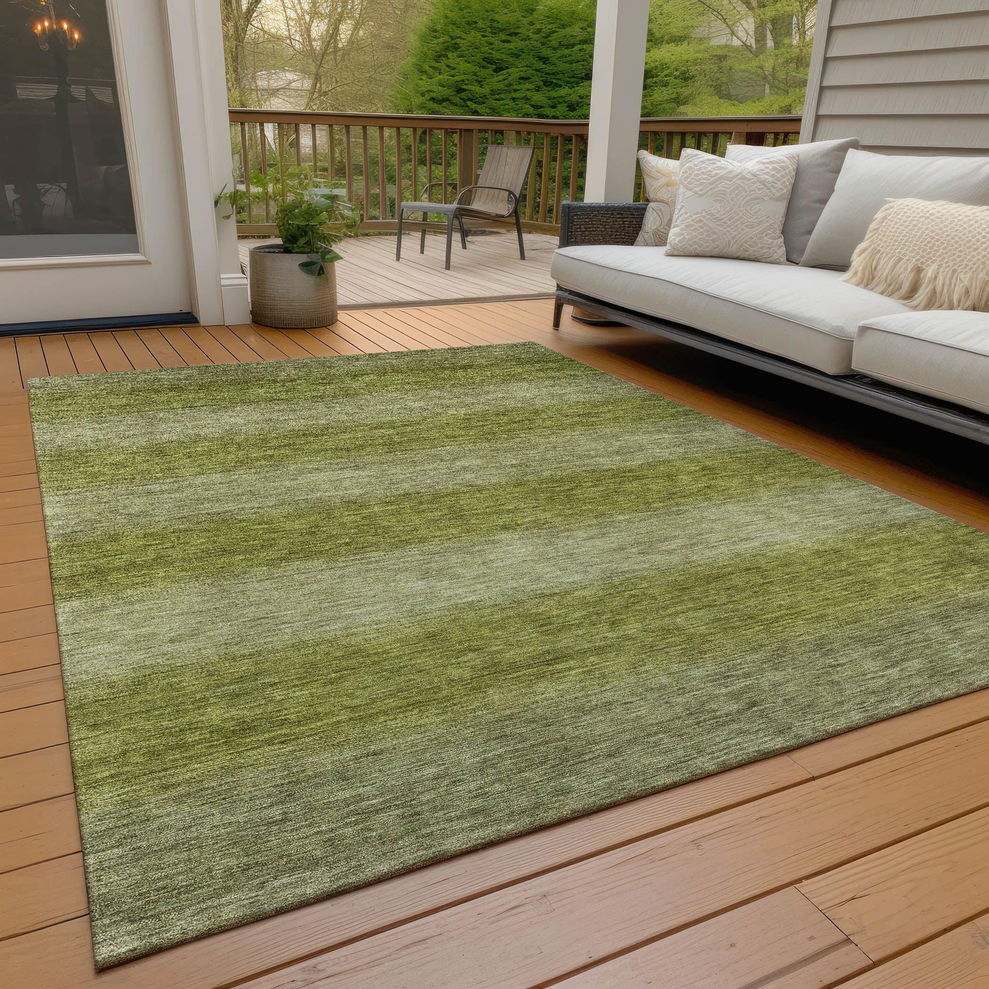 Addison Rugs Haelius Green Washable Indoor-Outdoor Rug