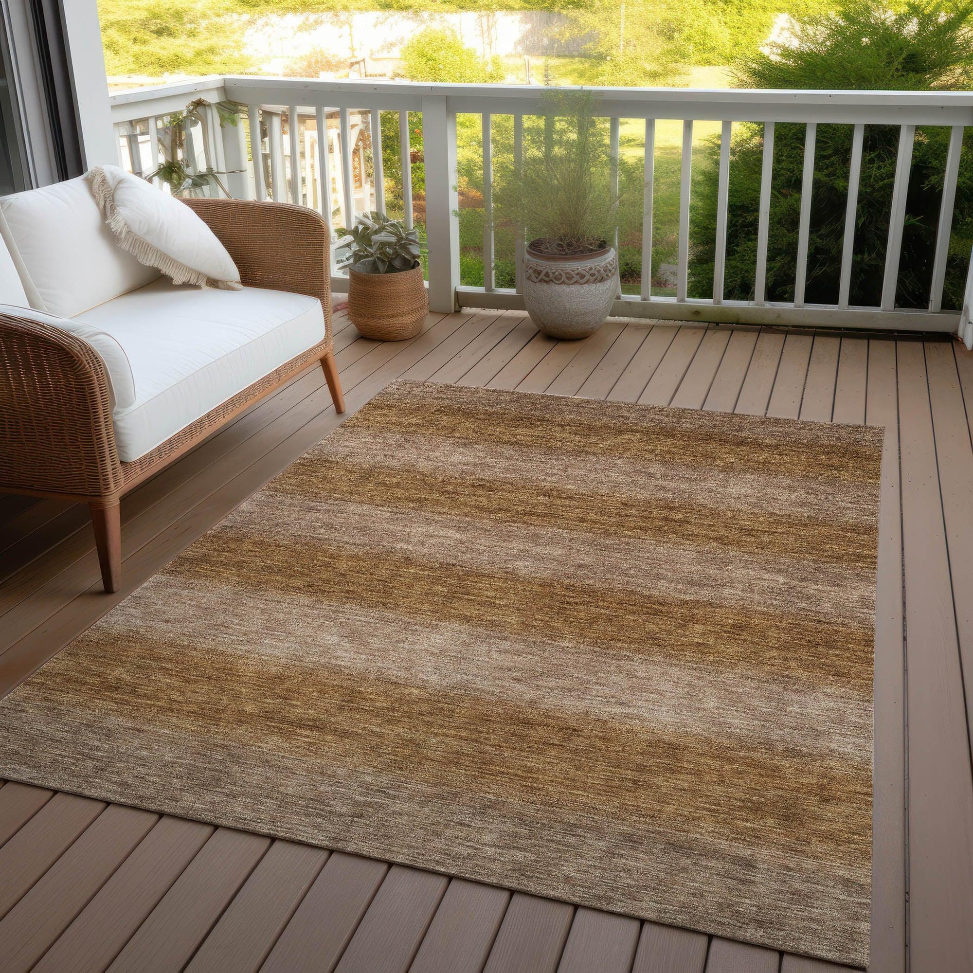 Addison Rugs Haelius Brown Washable Indoor-Outdoor Rug