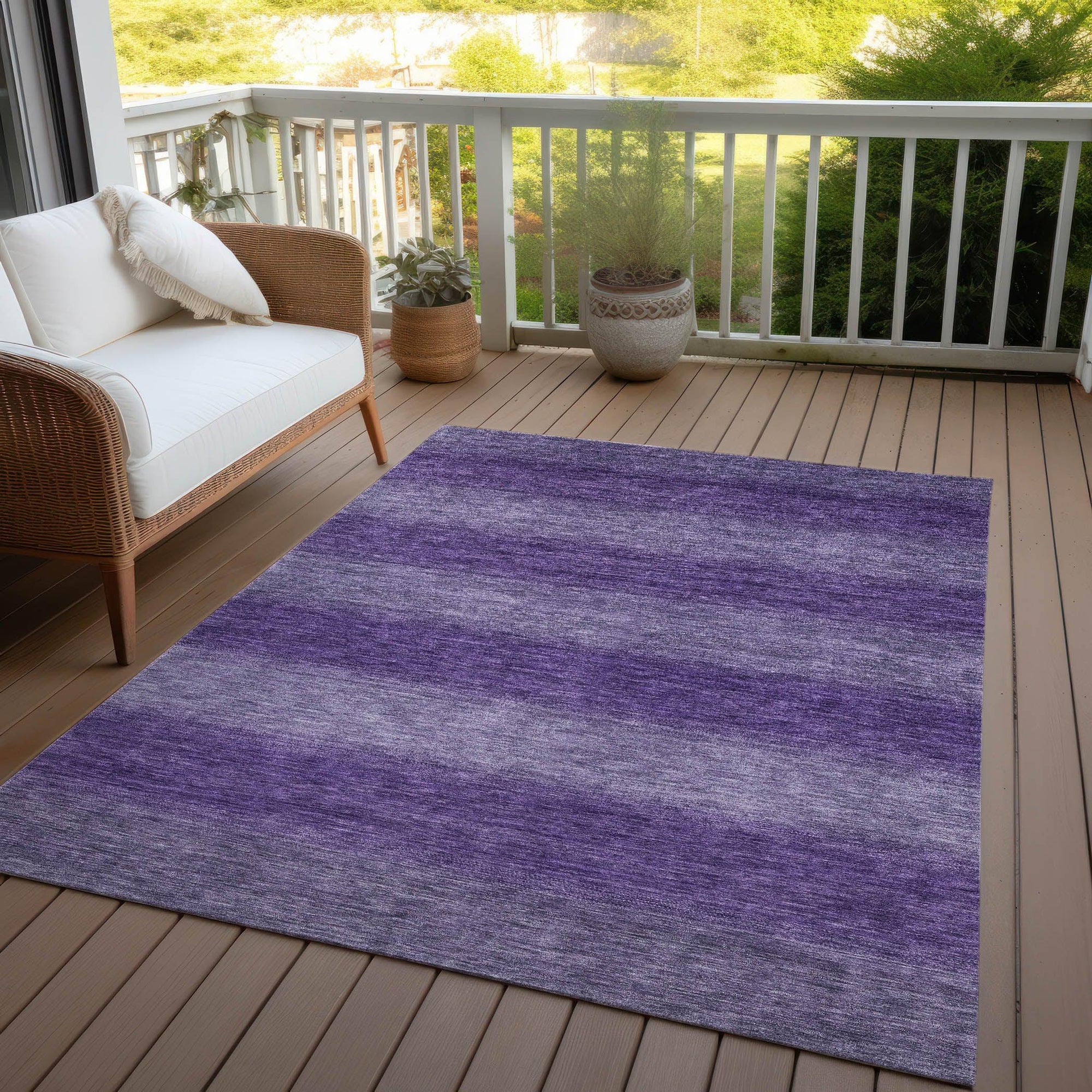 Addison Rugs Haelius Purple Washable Indoor-Outdoor Rug