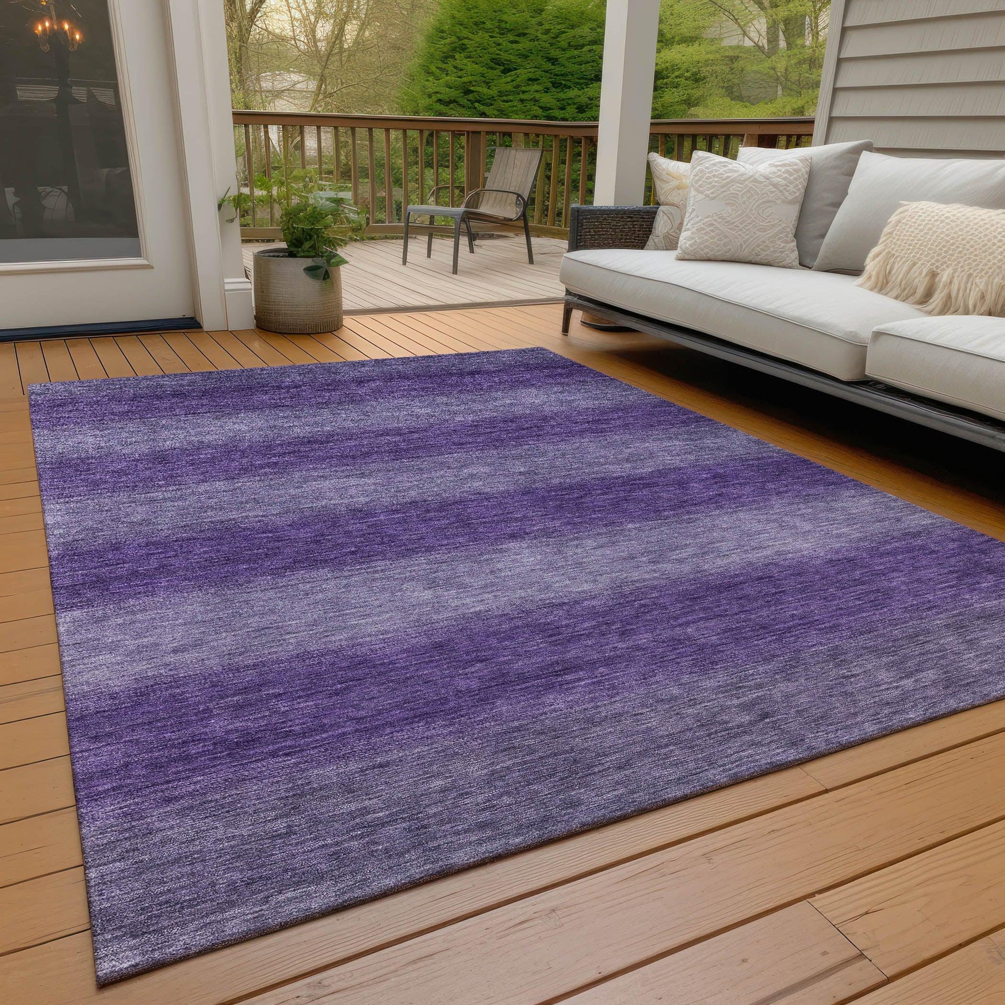 Addison Rugs Haelius Purple Washable Indoor-Outdoor Rug