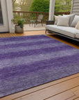 Addison Rugs Haelius Purple Washable Indoor-Outdoor Rug