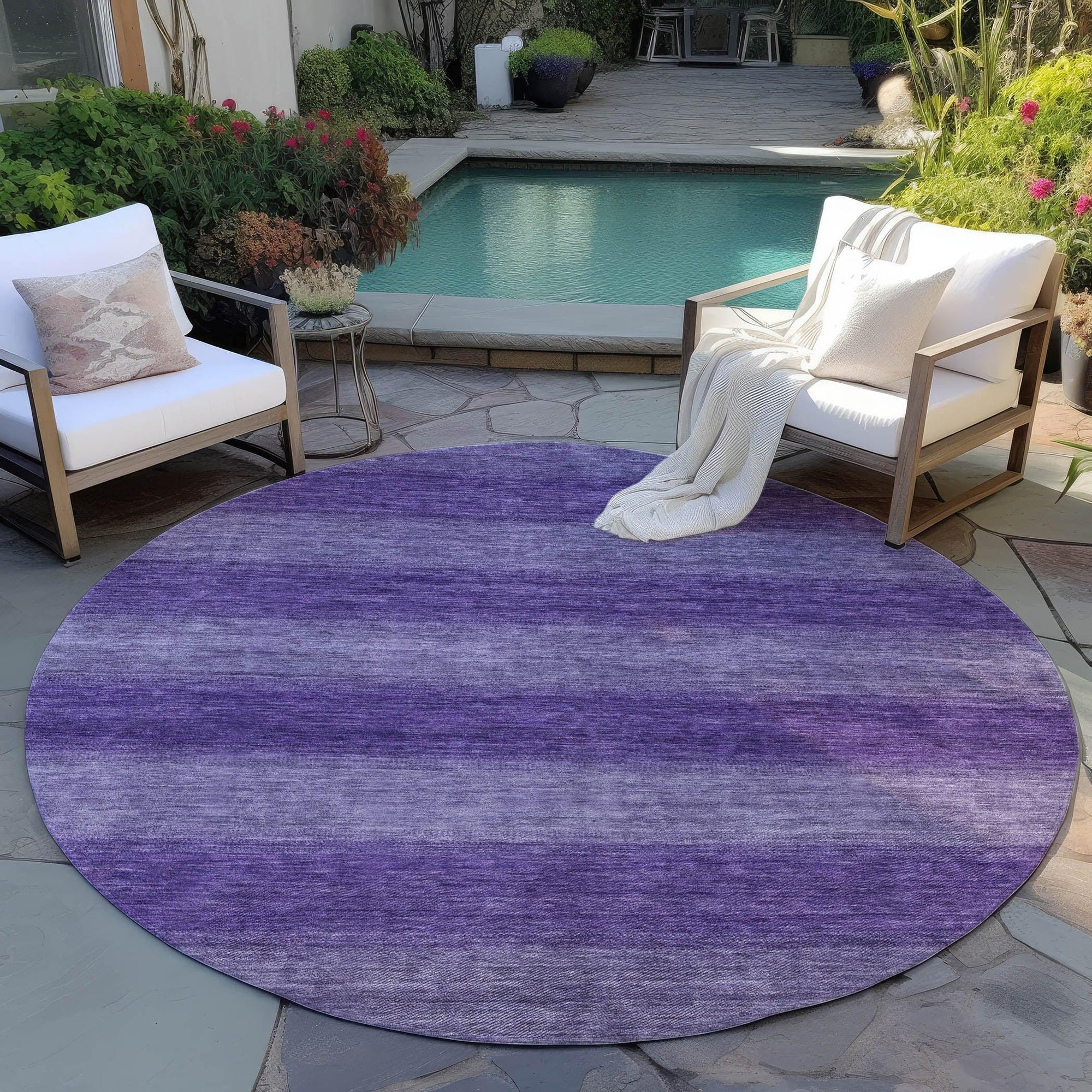 Addison Rugs Haelius Purple Washable Indoor-Outdoor Rug