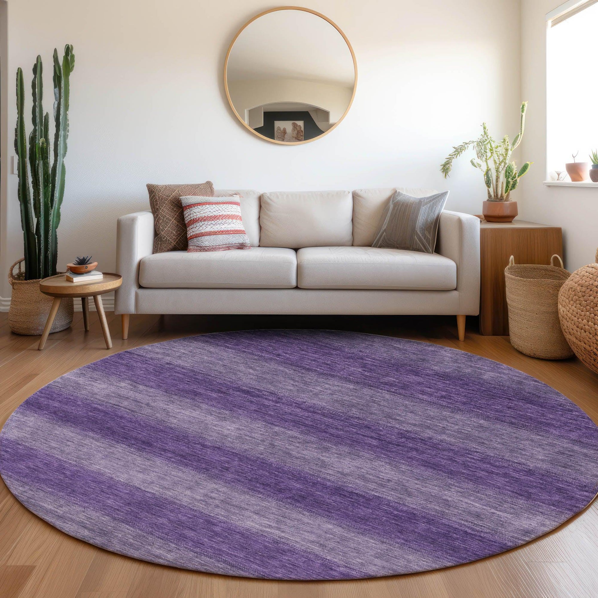 Addison Rugs Haelius Purple Washable Indoor-Outdoor Rug