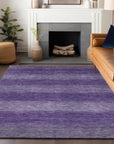 Addison Rugs Haelius Purple Washable Indoor-Outdoor Rug