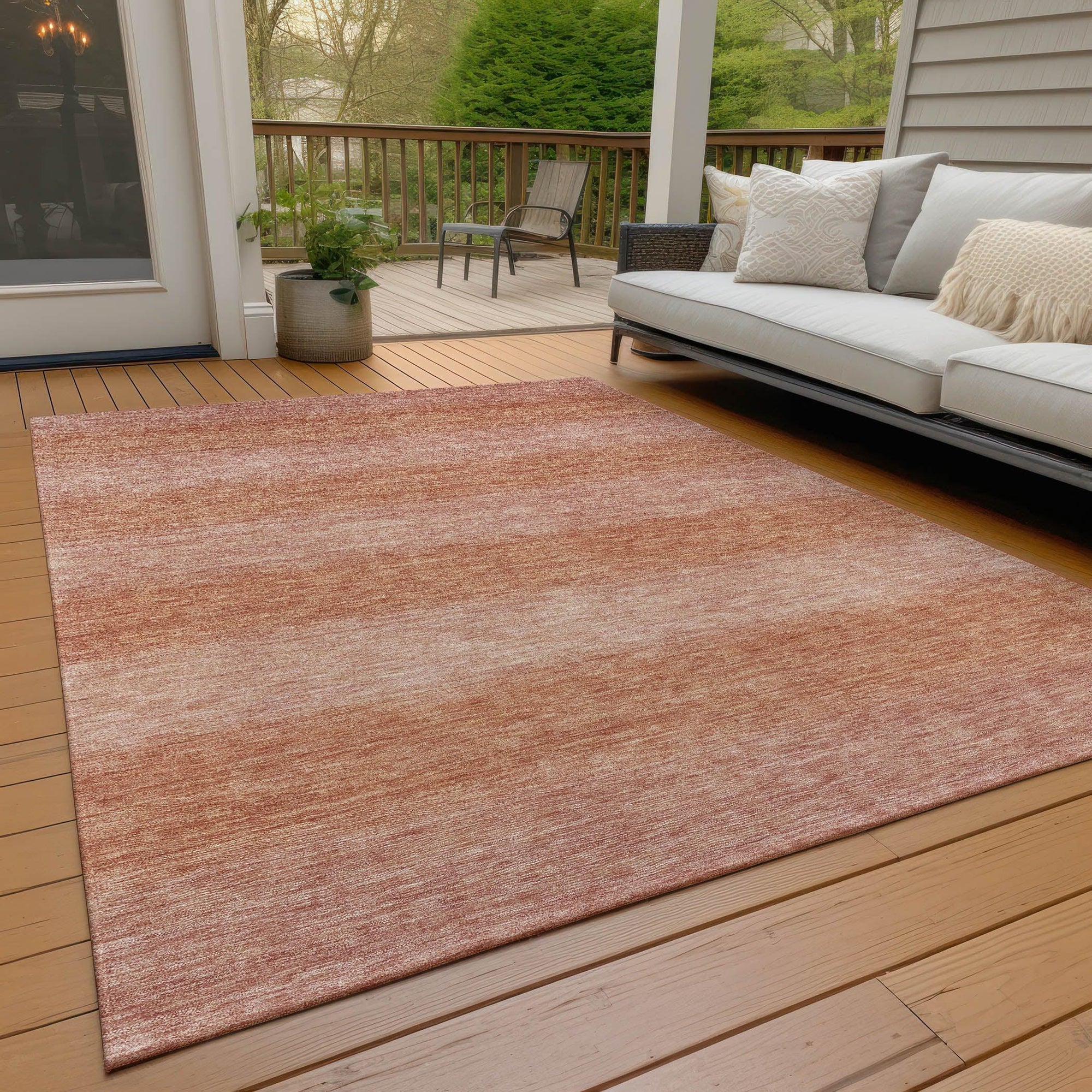 Addison Rugs Haelius Orange Washable Indoor-Outdoor Rug