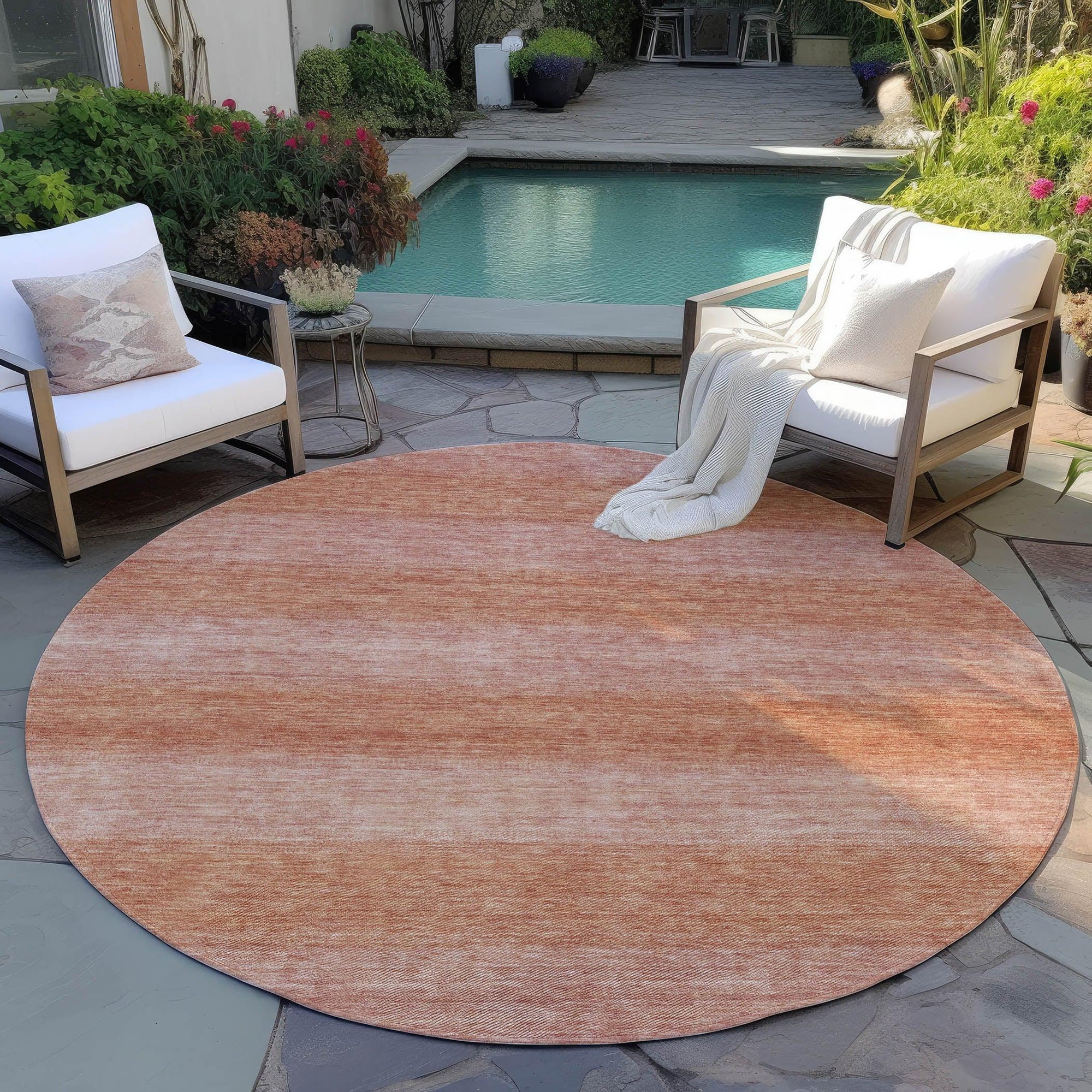 Addison Rugs Haelius Orange Washable Indoor-Outdoor Rug