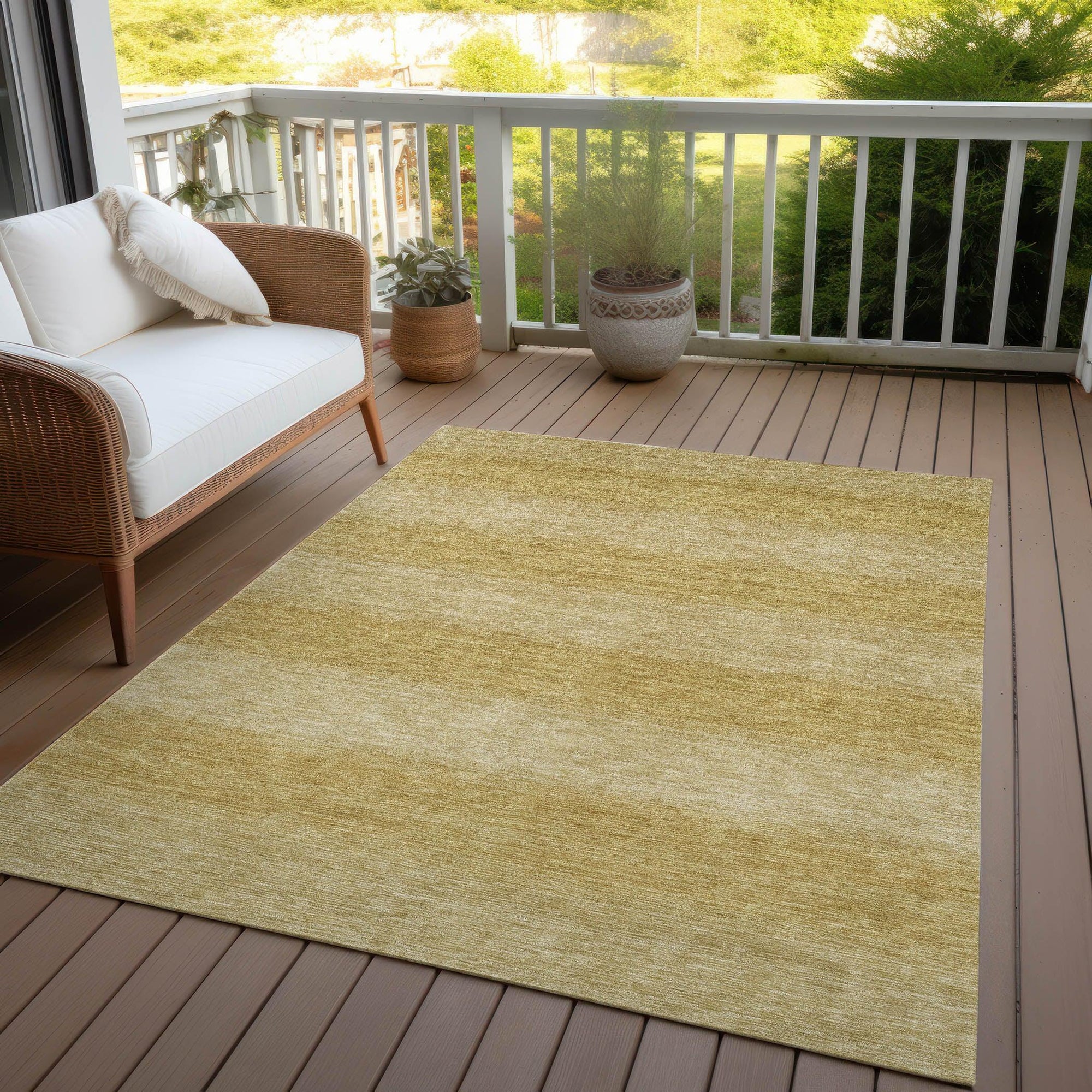 Addison Rugs Haelius Gold Washable Indoor-Outdoor Rug