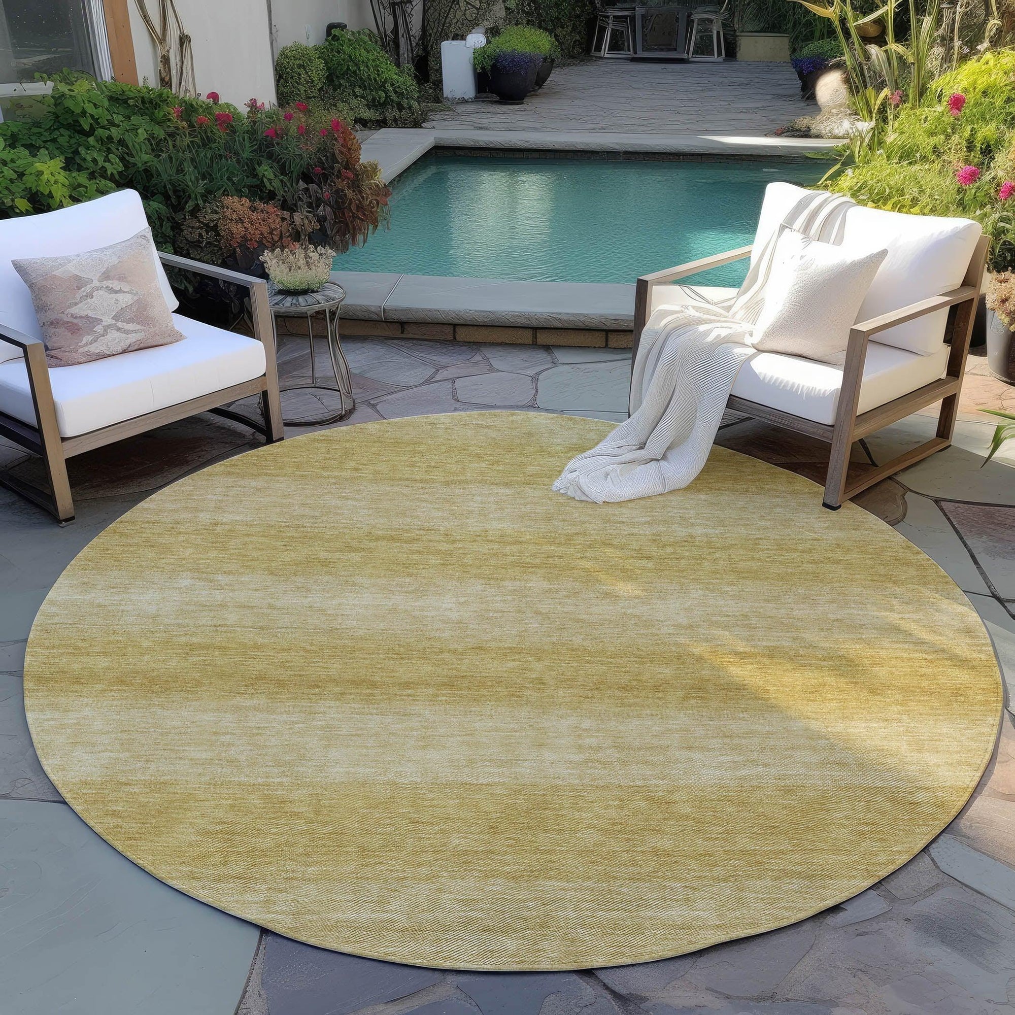 Addison Rugs Haelius Gold Washable Indoor-Outdoor Rug
