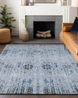 Addison Rugs Haelon Blue Washable Indoor-Outdoor Rug