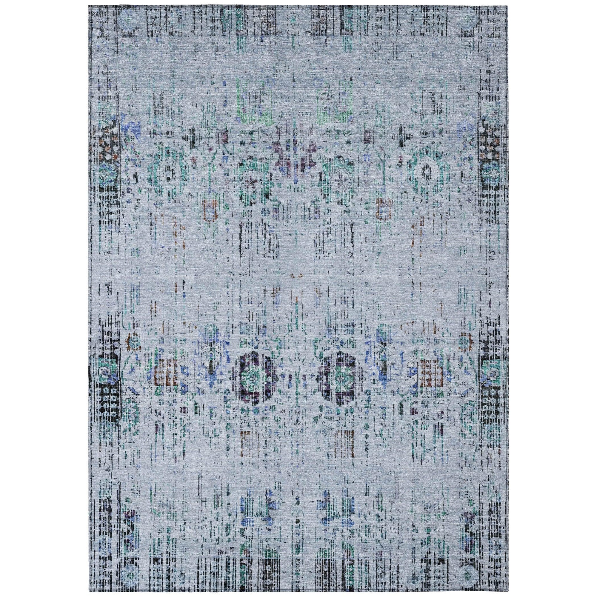 Addison Rugs Haelon Blue Washable Indoor-Outdoor Rug