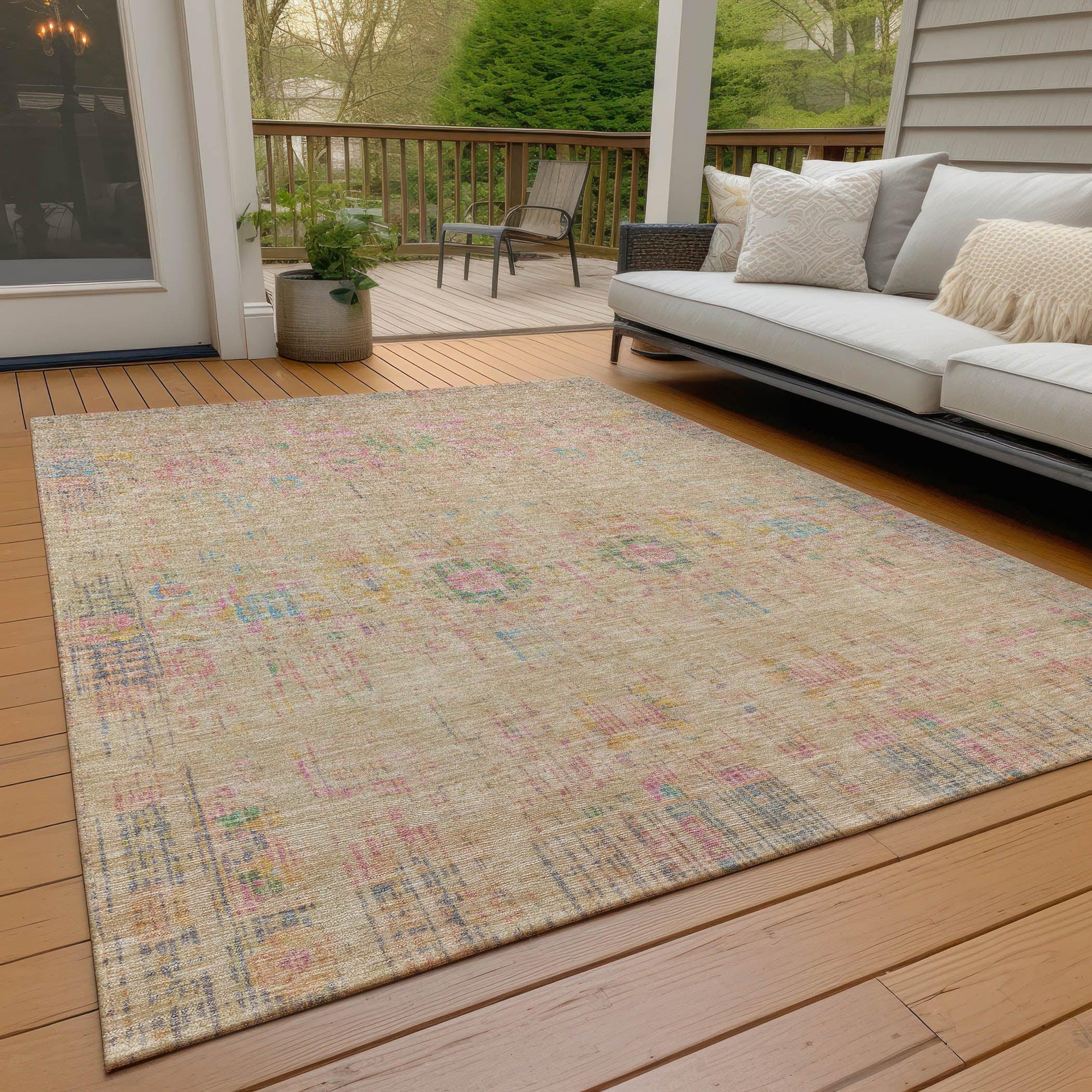 Addison Rugs Haelon Brown Washable Indoor-Outdoor Rug