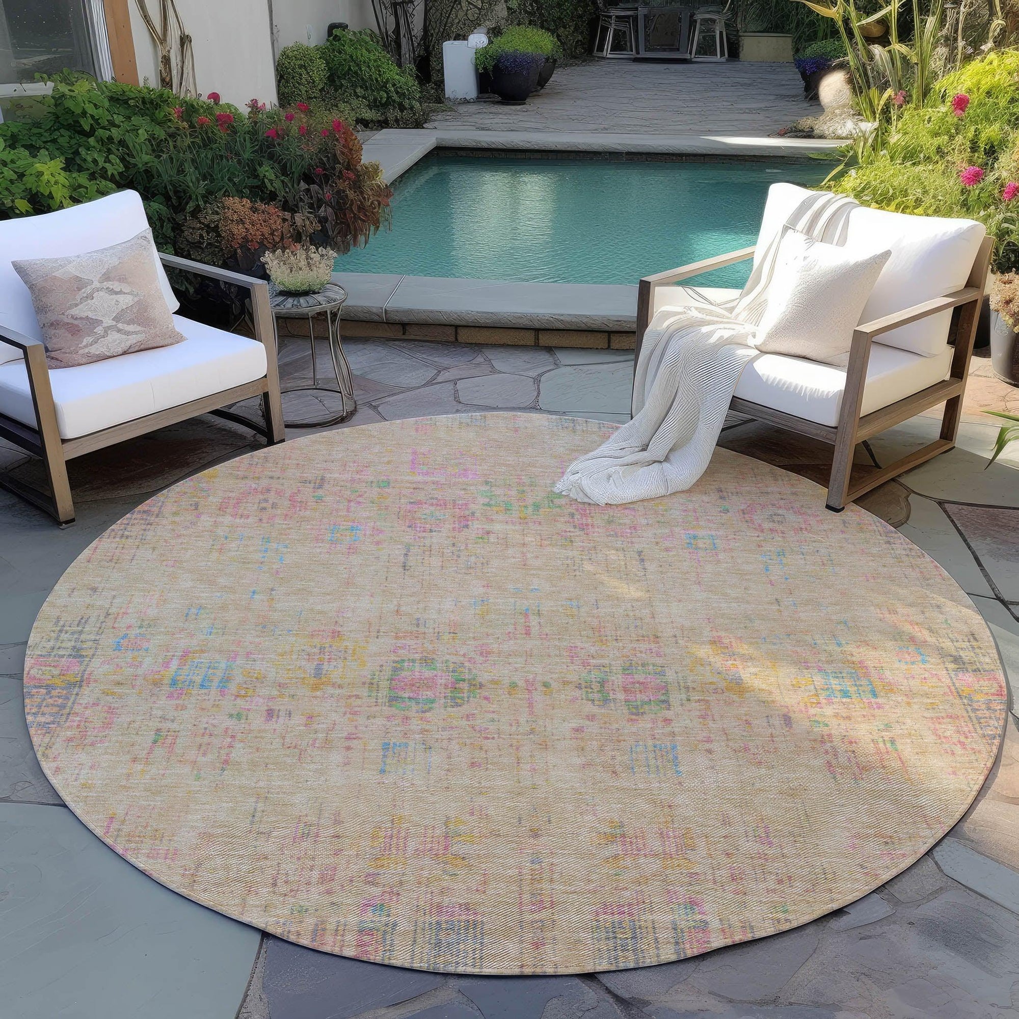 Addison Rugs Haelon Brown Washable Indoor-Outdoor Rug