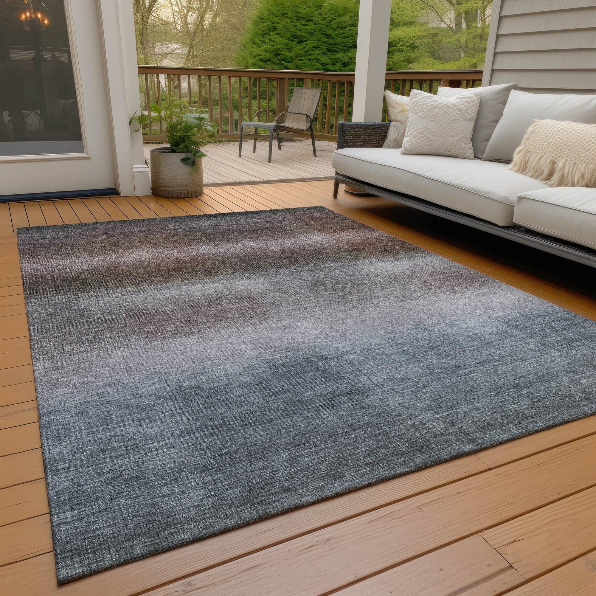 Addison Rugs Haelor Brown Washable Indoor-Outdoor Rug