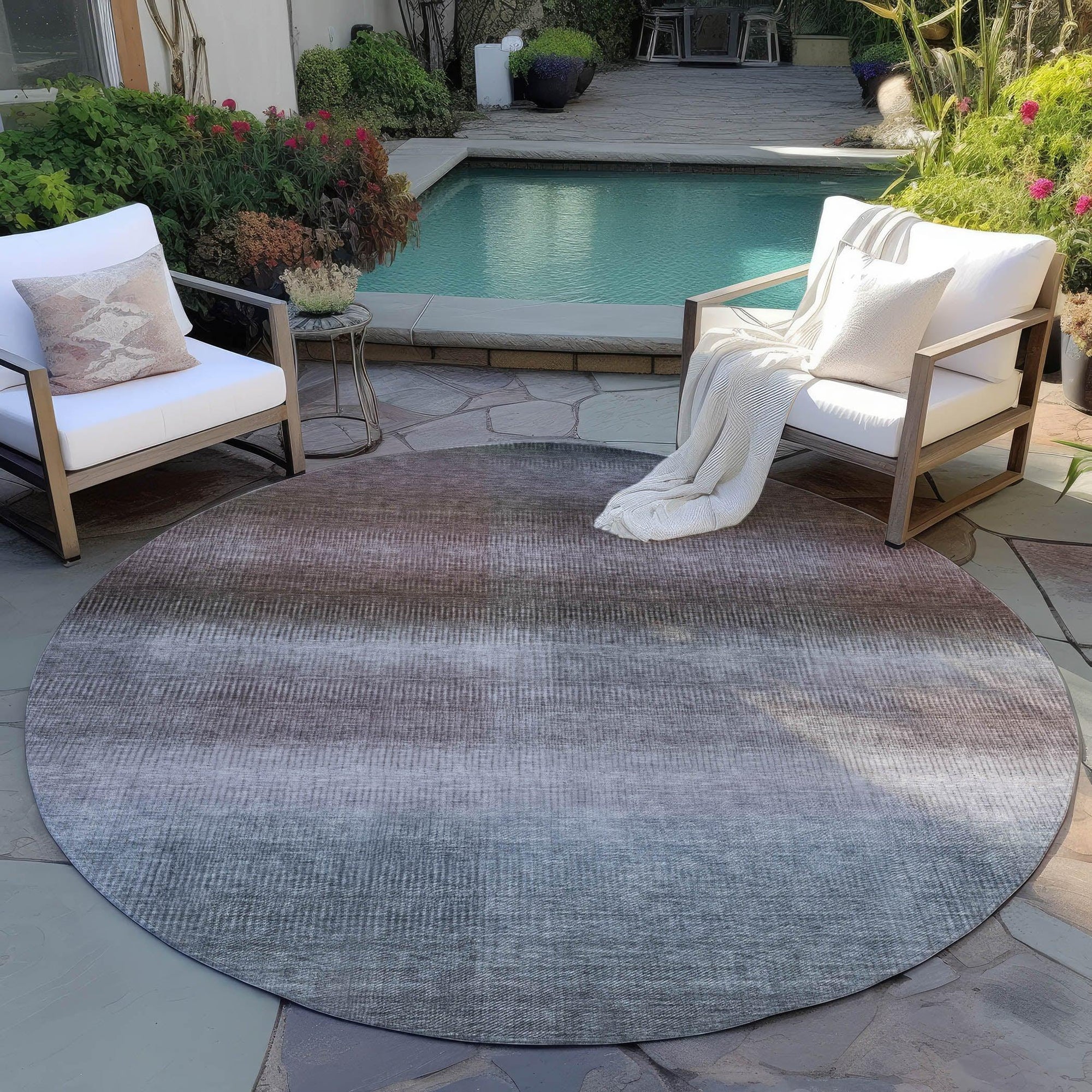 Addison Rugs Haelor Brown Washable Indoor-Outdoor Rug