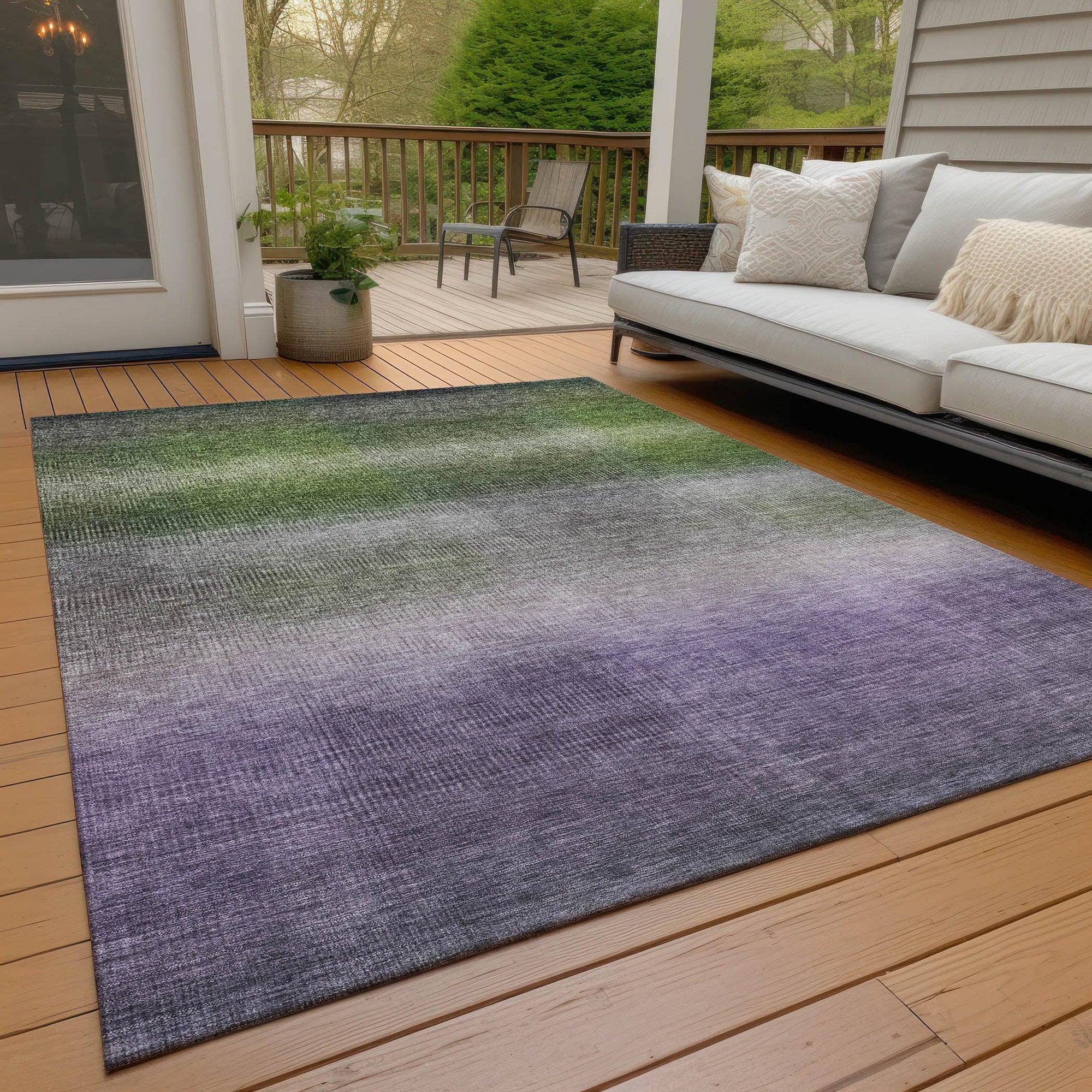 Addison Rugs Haelor Green Washable Indoor-Outdoor Rug