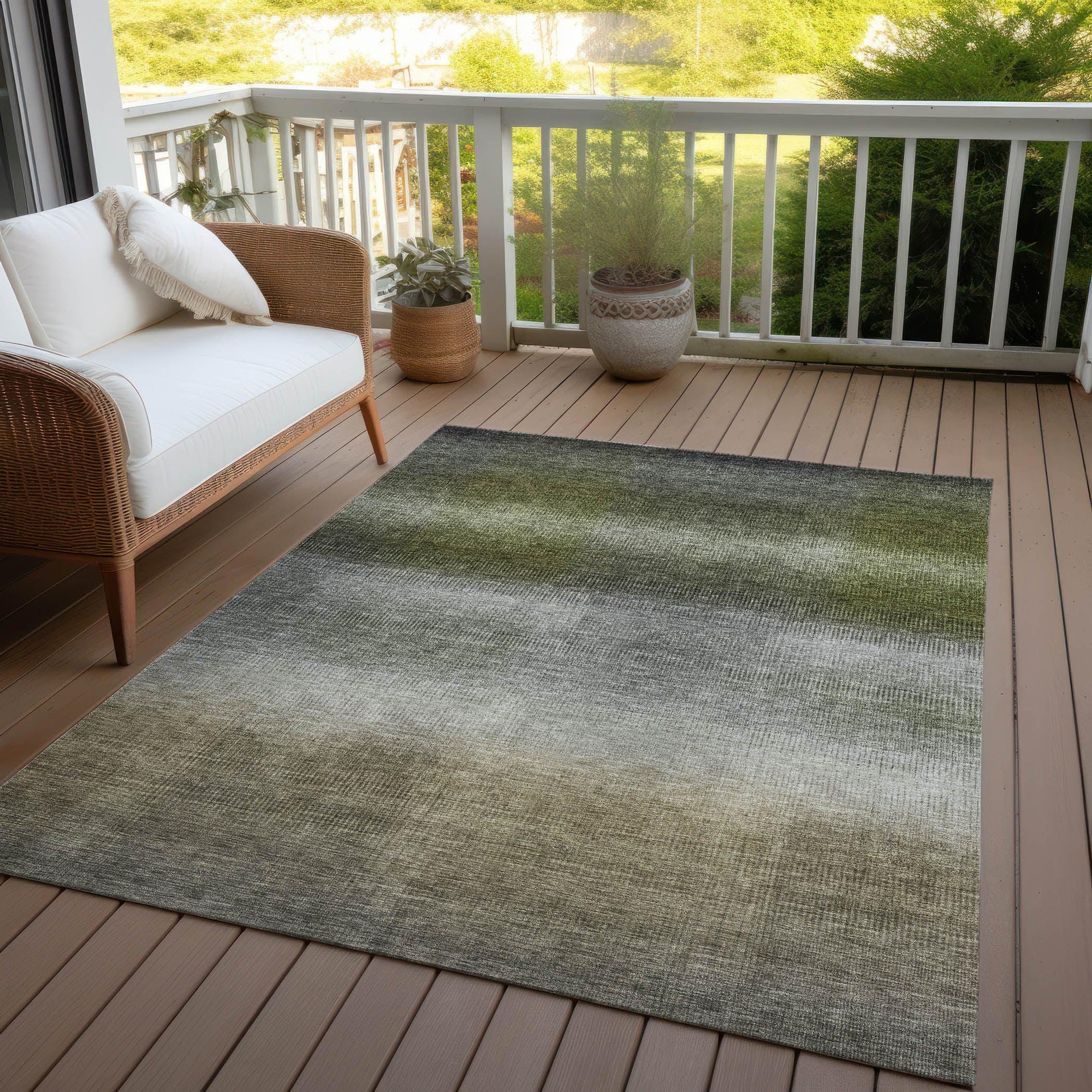 Addison Rugs Haelor Gray Washable Indoor-Outdoor Rug