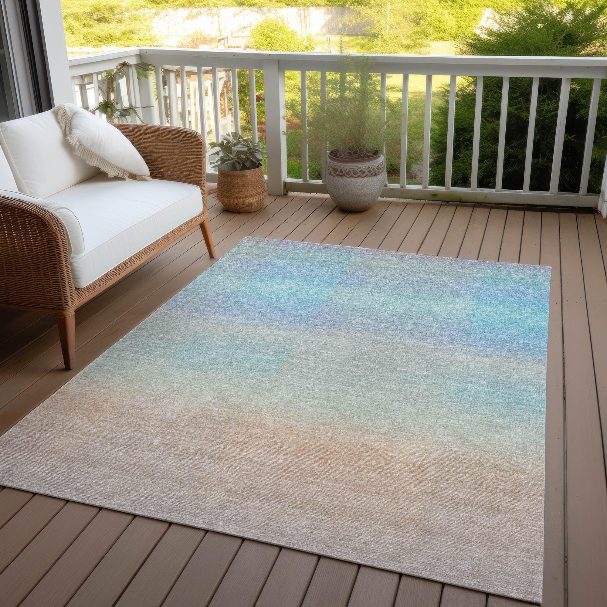 Addison Rugs Haelor Sky Washable Indoor-Outdoor Rug