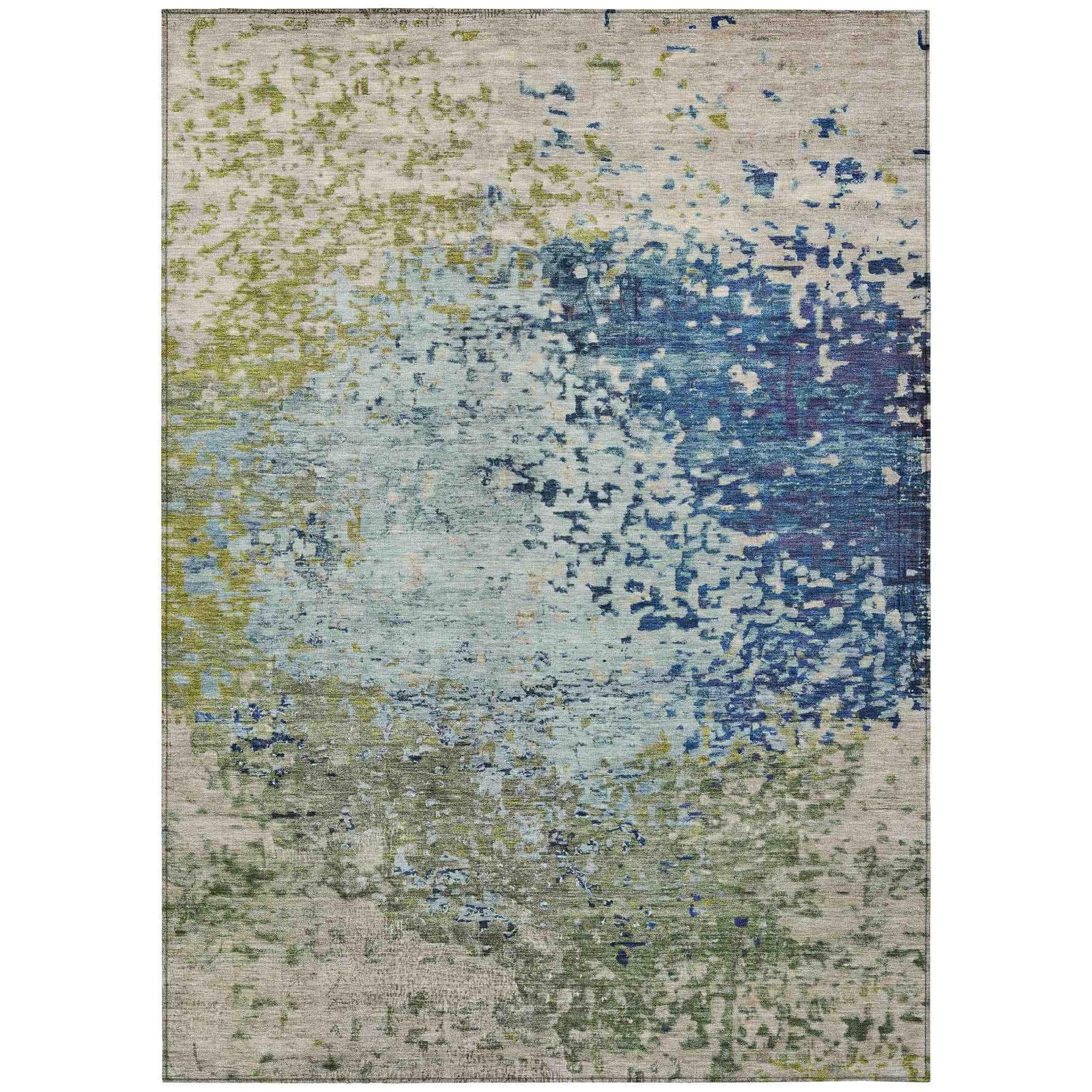 Addison Rugs Iriain Blue Washable Indoor-Outdoor Rug