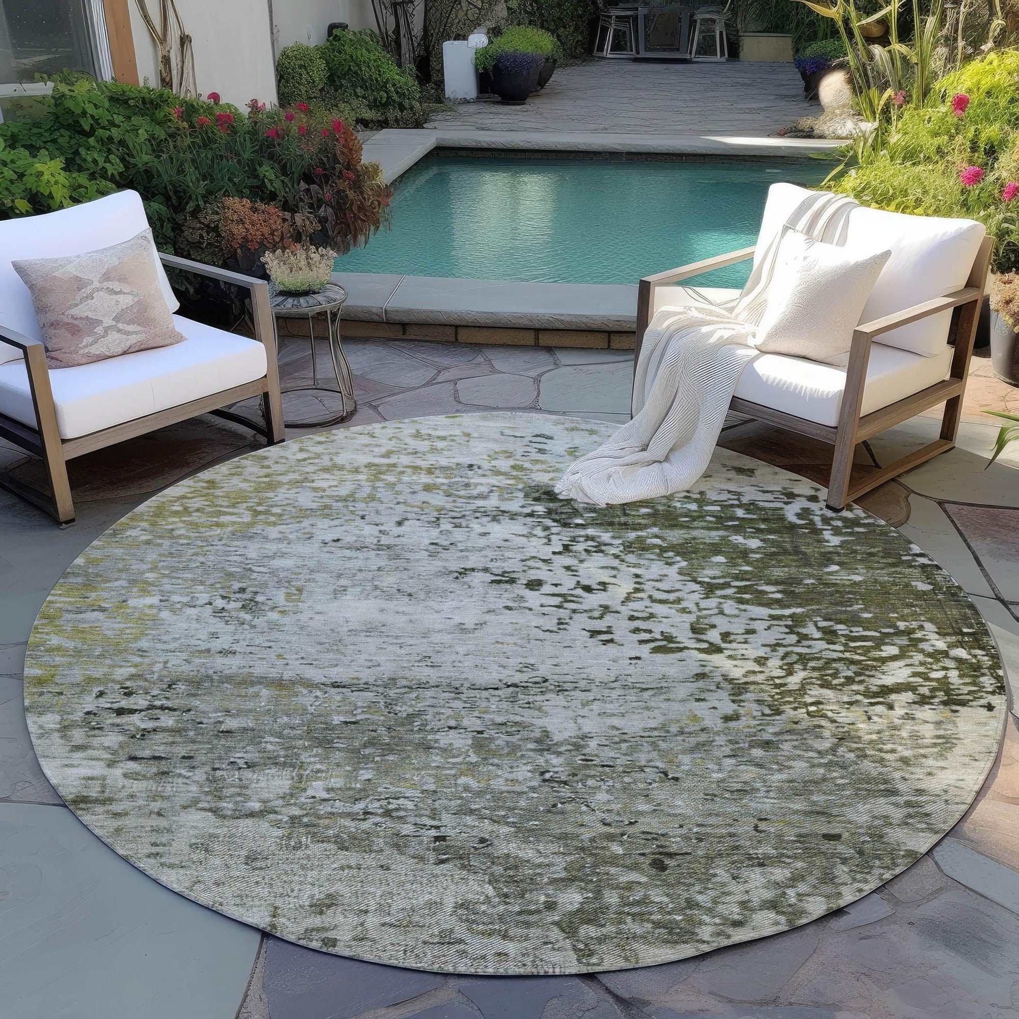 Addison Rugs Iriain Gray Washable Indoor-Outdoor Rug