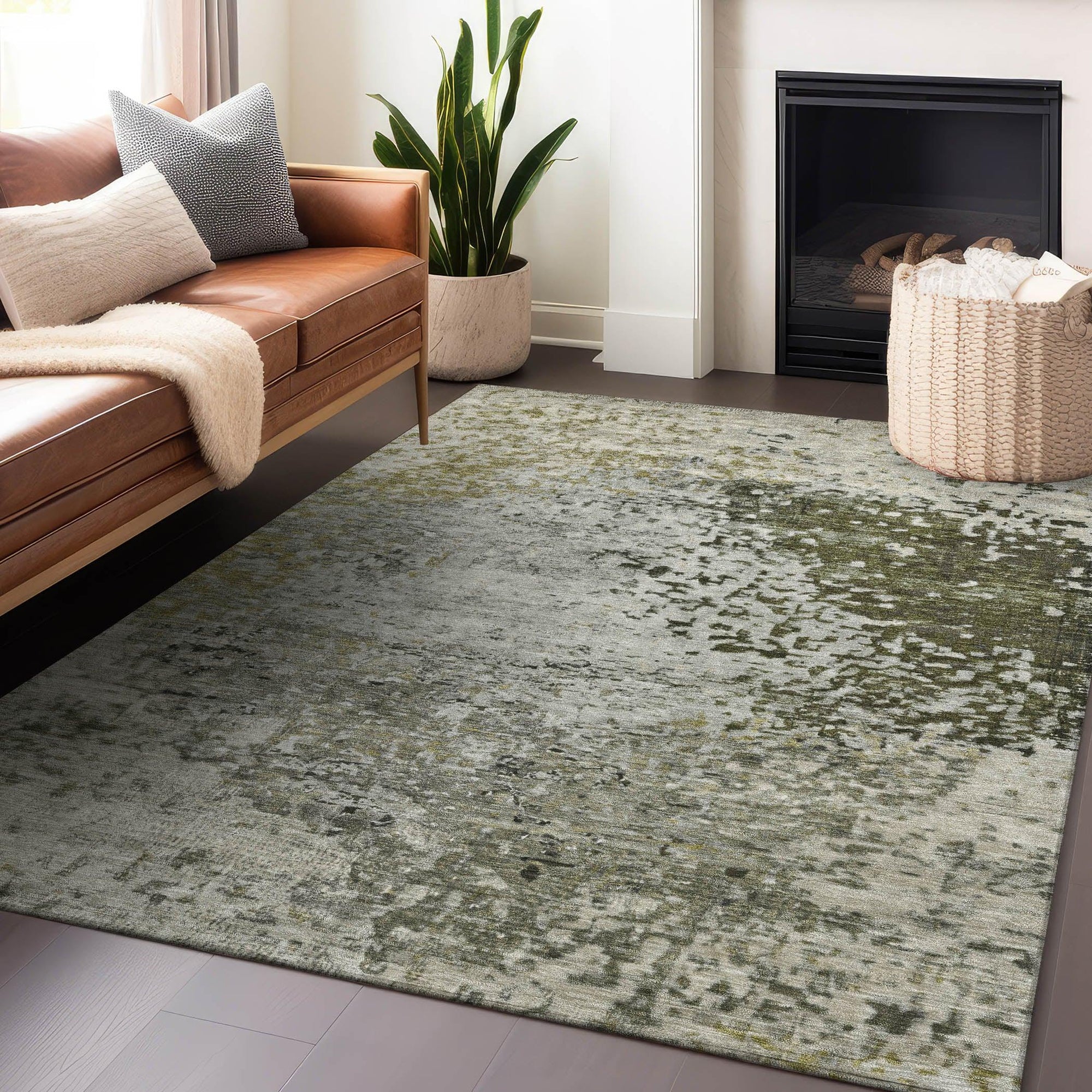 Addison Rugs Iriain Gray Washable Indoor-Outdoor Rug