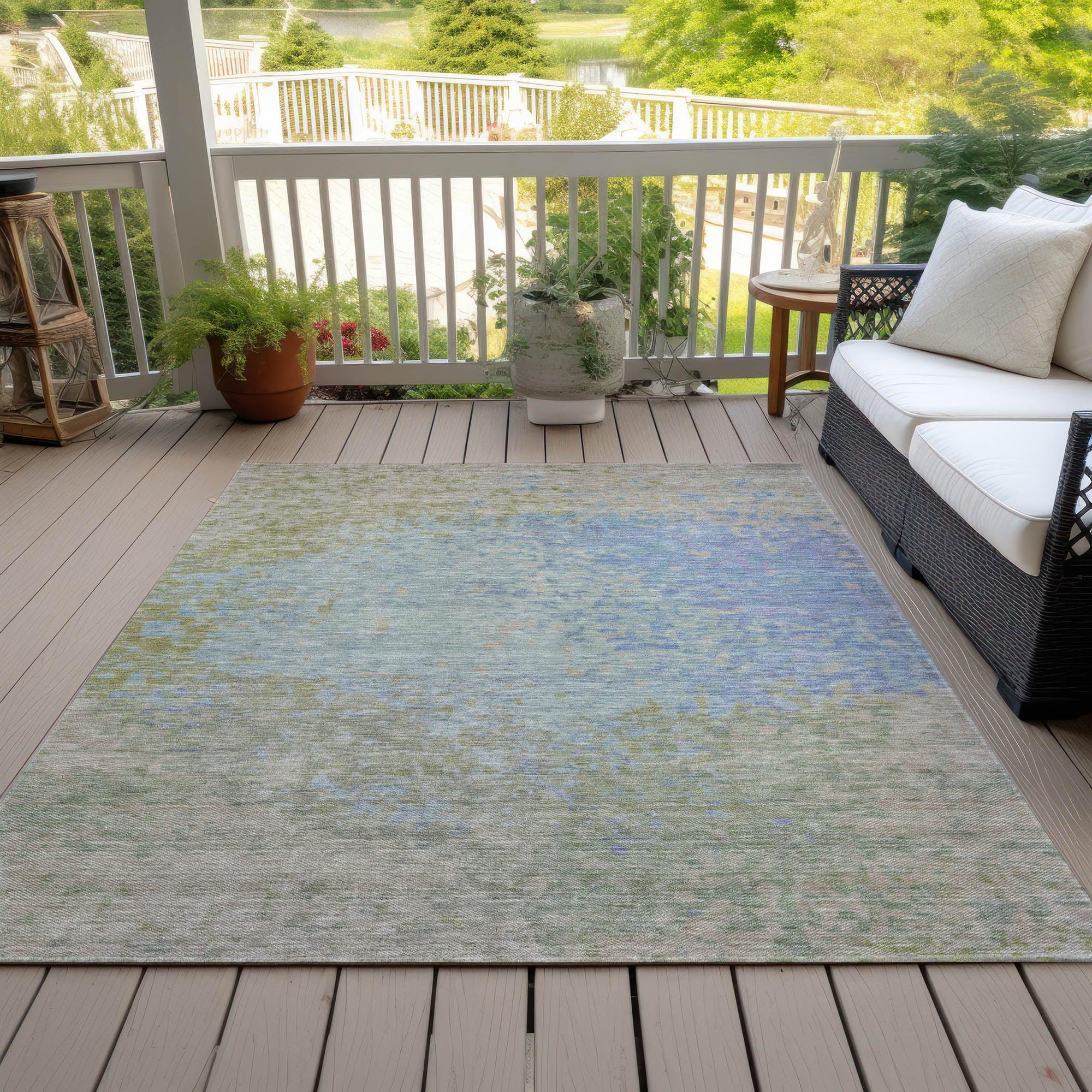 Addison Rugs Iriain Sky Washable Indoor-Outdoor Rug