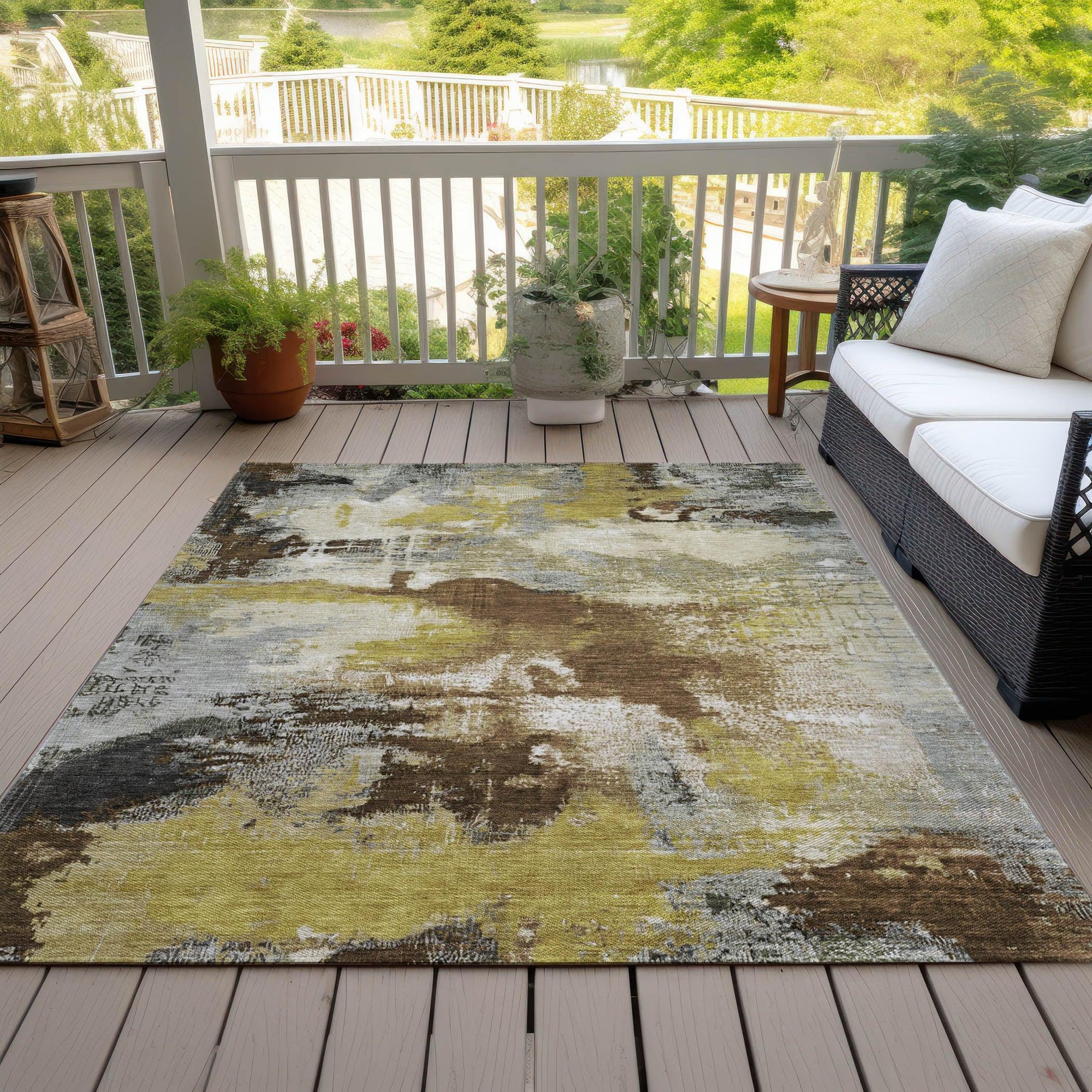Addison Rugs Iriara Brown Washable Indoor-Outdoor Rug