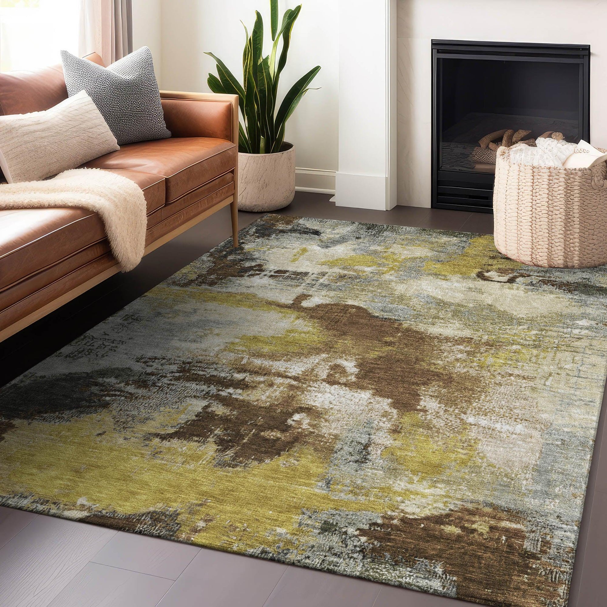 Addison Rugs Iriara Brown Washable Indoor-Outdoor Rug