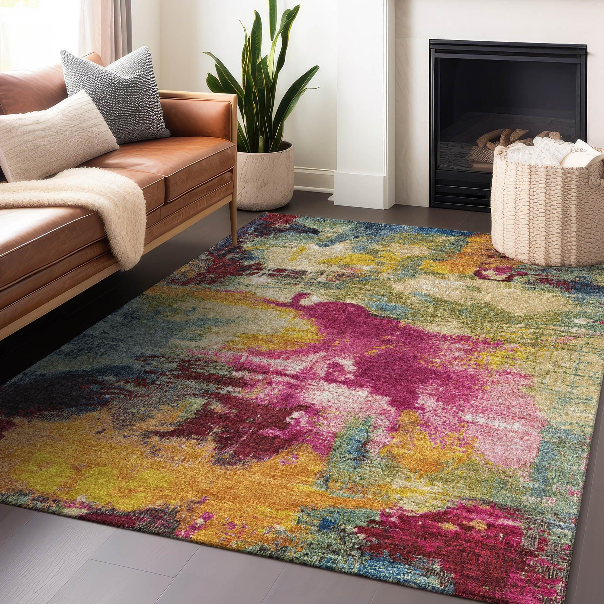 Addison Rugs Iriara Red Washable Indoor-Outdoor Rug