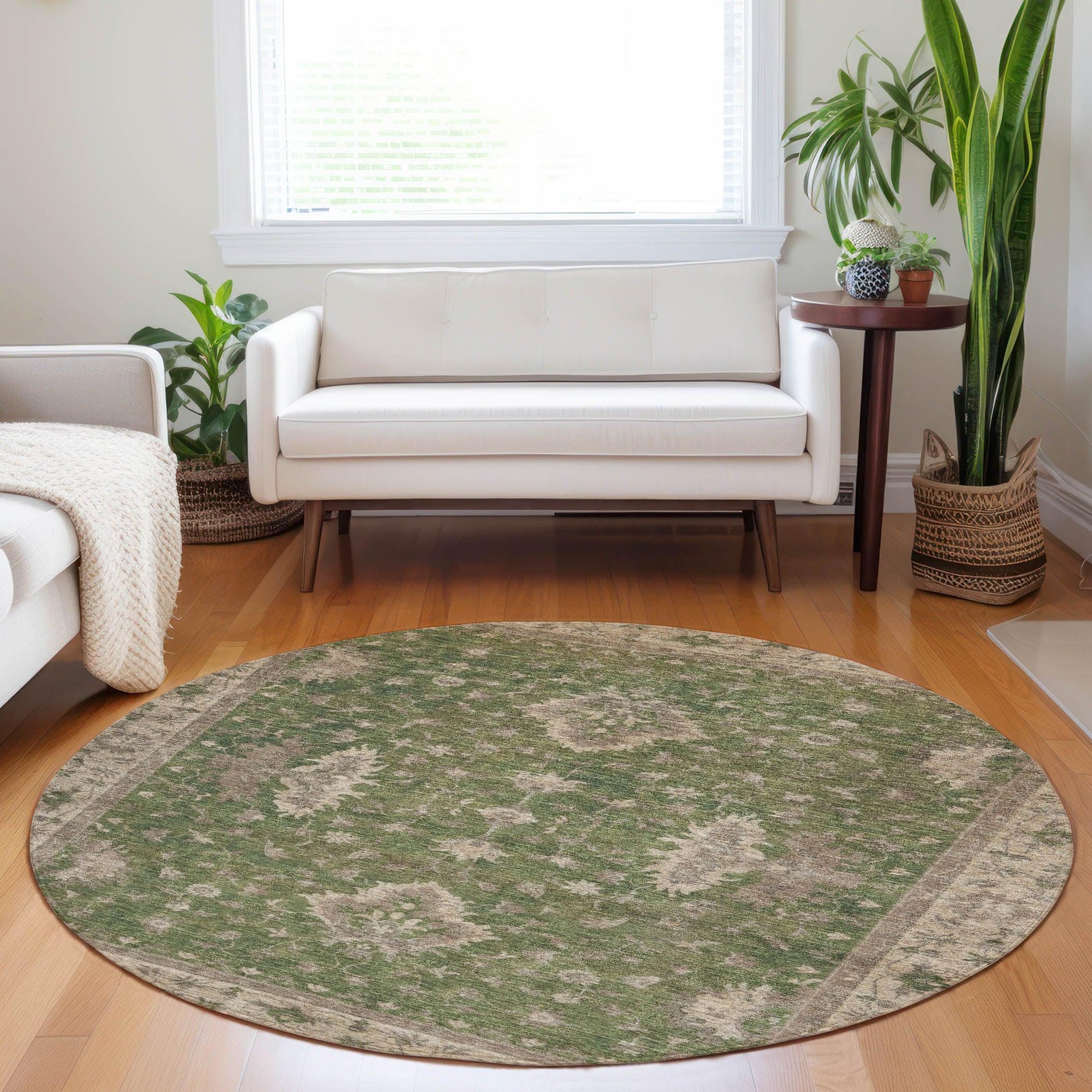 Addison Rugs Iriaris Green Washable Indoor-Outdoor Rug