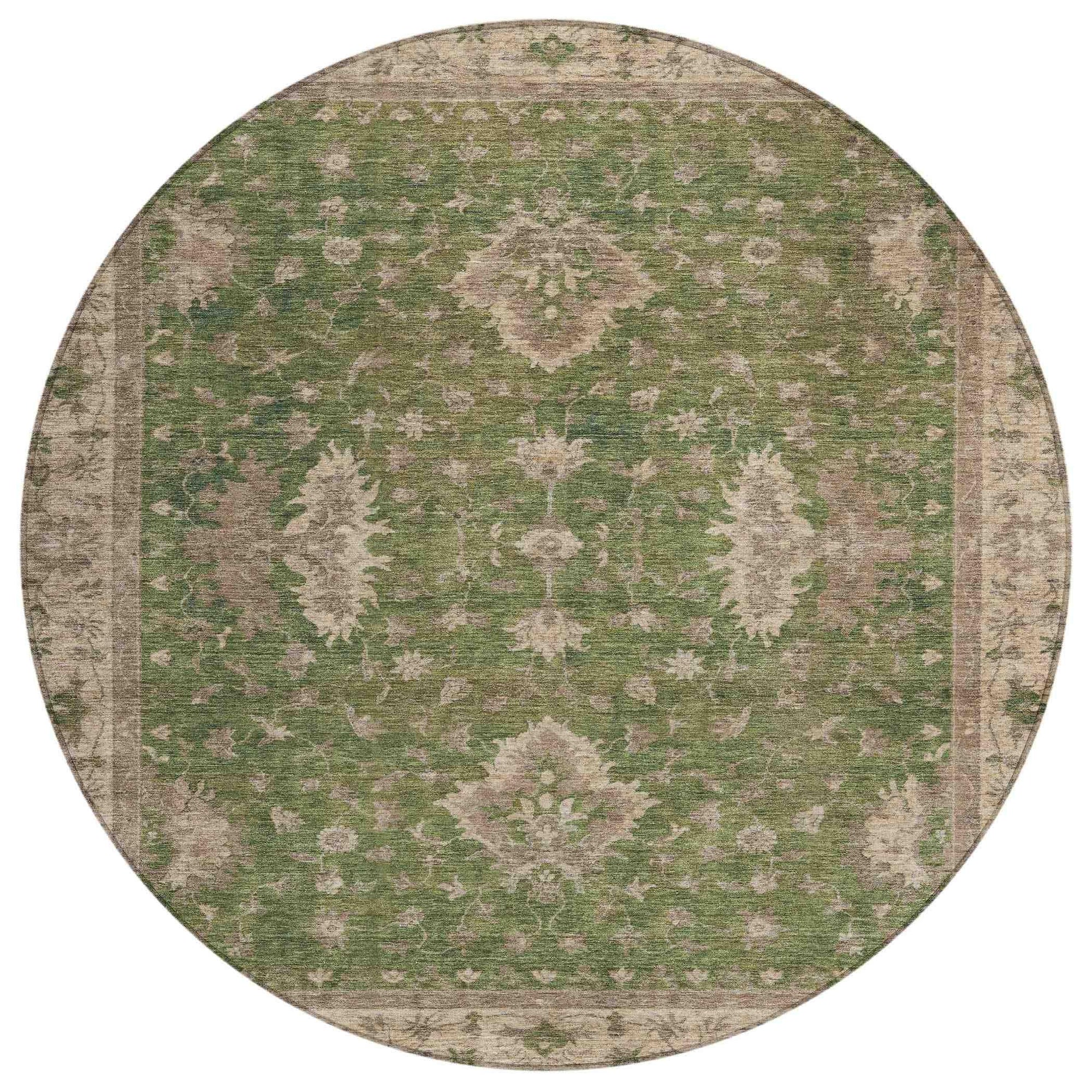 Addison Rugs Iriaris Green Washable Indoor-Outdoor Rug