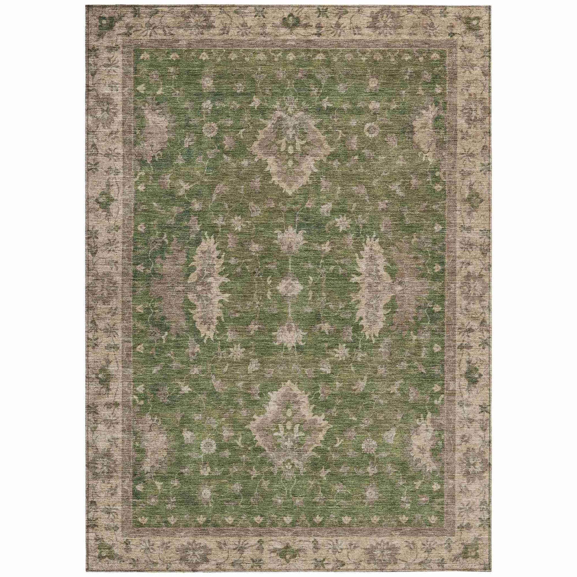 Addison Rugs Iriaris Green Washable Indoor-Outdoor Rug