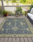 Addison Rugs Iriaris Blue Washable Indoor-Outdoor Rug