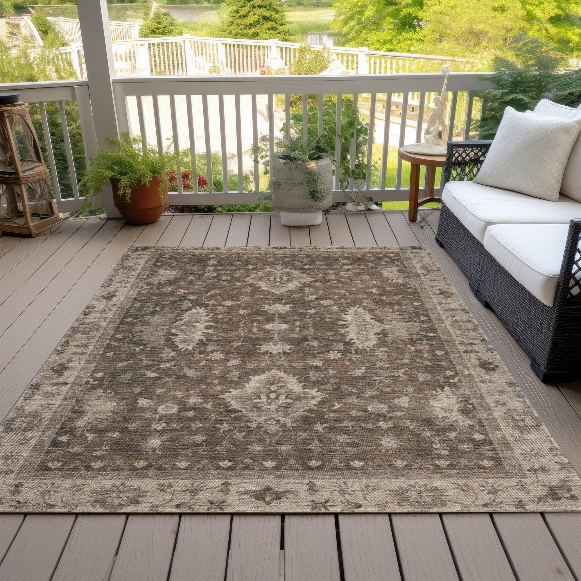 Addison Rugs Iriaris Brown Washable Indoor-Outdoor Rug