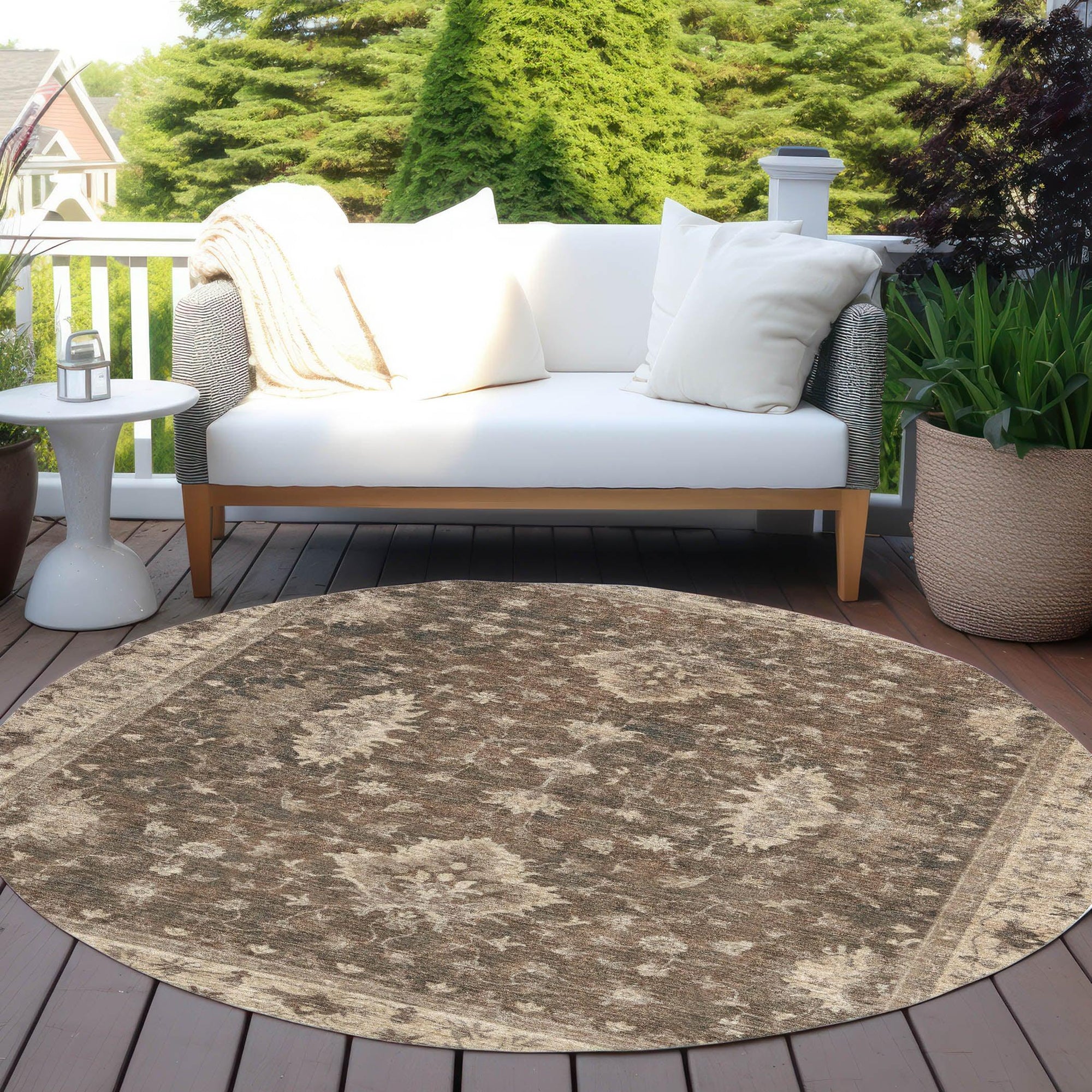 Addison Rugs Iriaris Brown Washable Indoor-Outdoor Rug