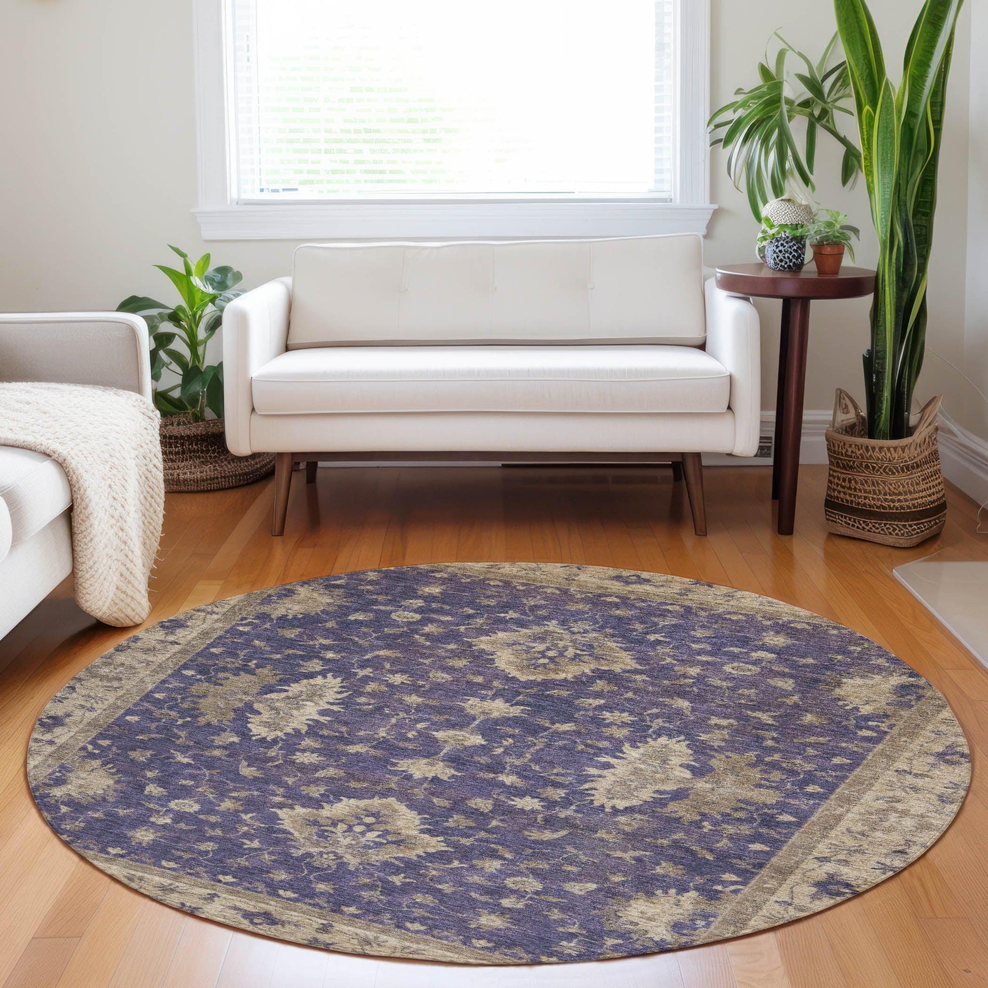 Addison Rugs Iriaris Purple Washable Indoor-Outdoor Rug