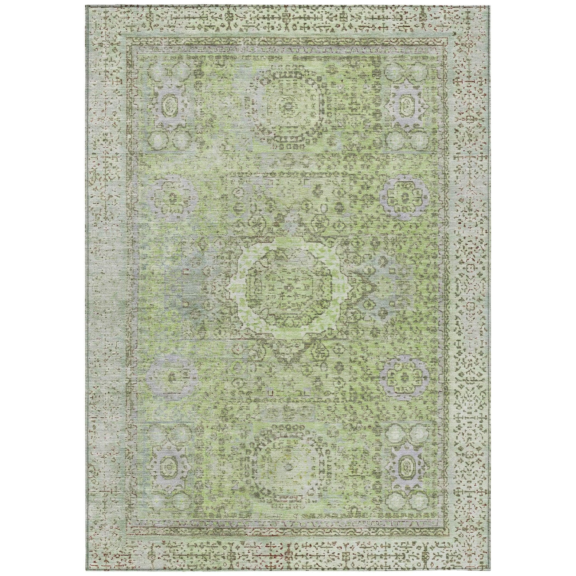 Addison Rugs Irias Aloe Washable Indoor-Outdoor Rug