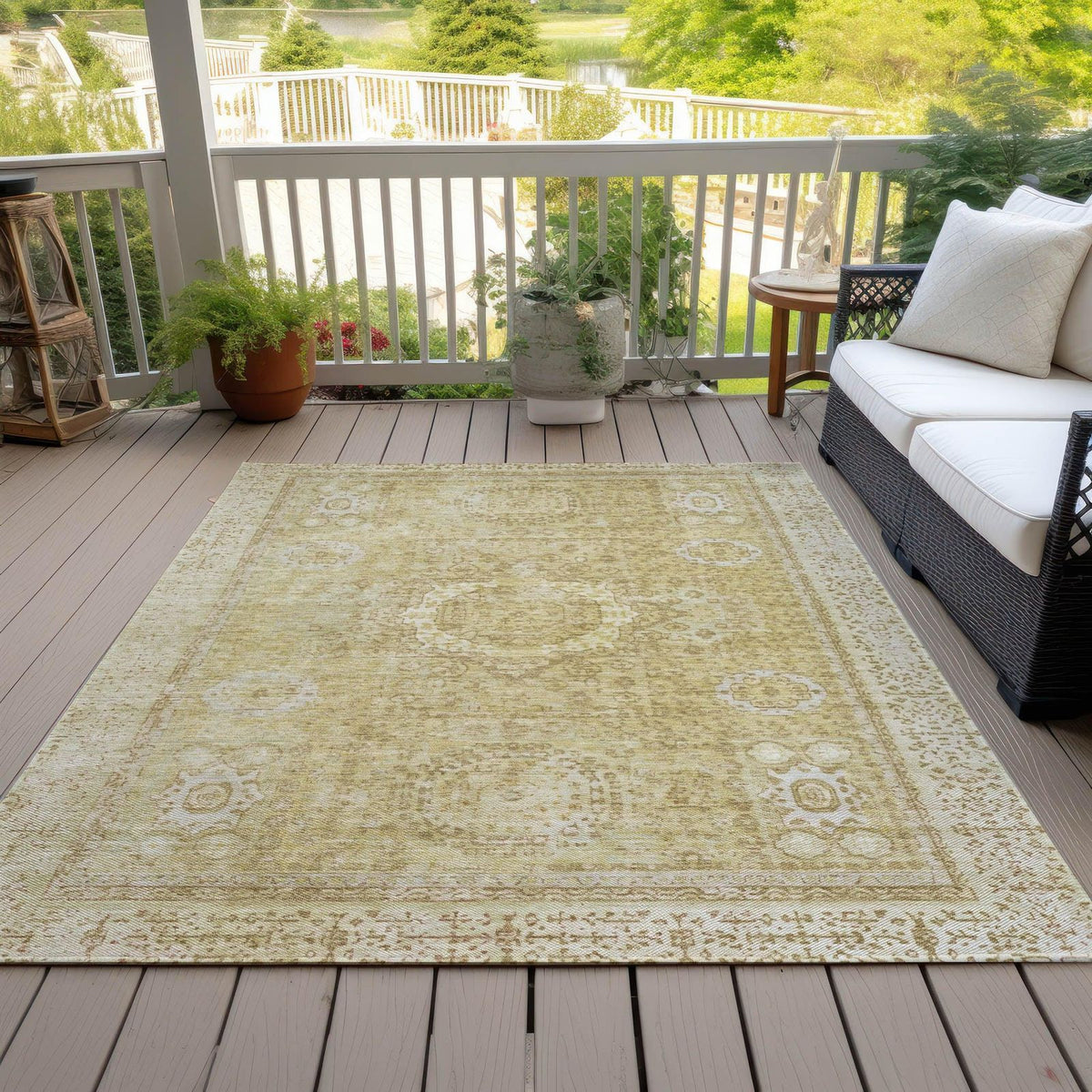 Addison Rugs Irias Beige Washable Indoor-Outdoor Rug